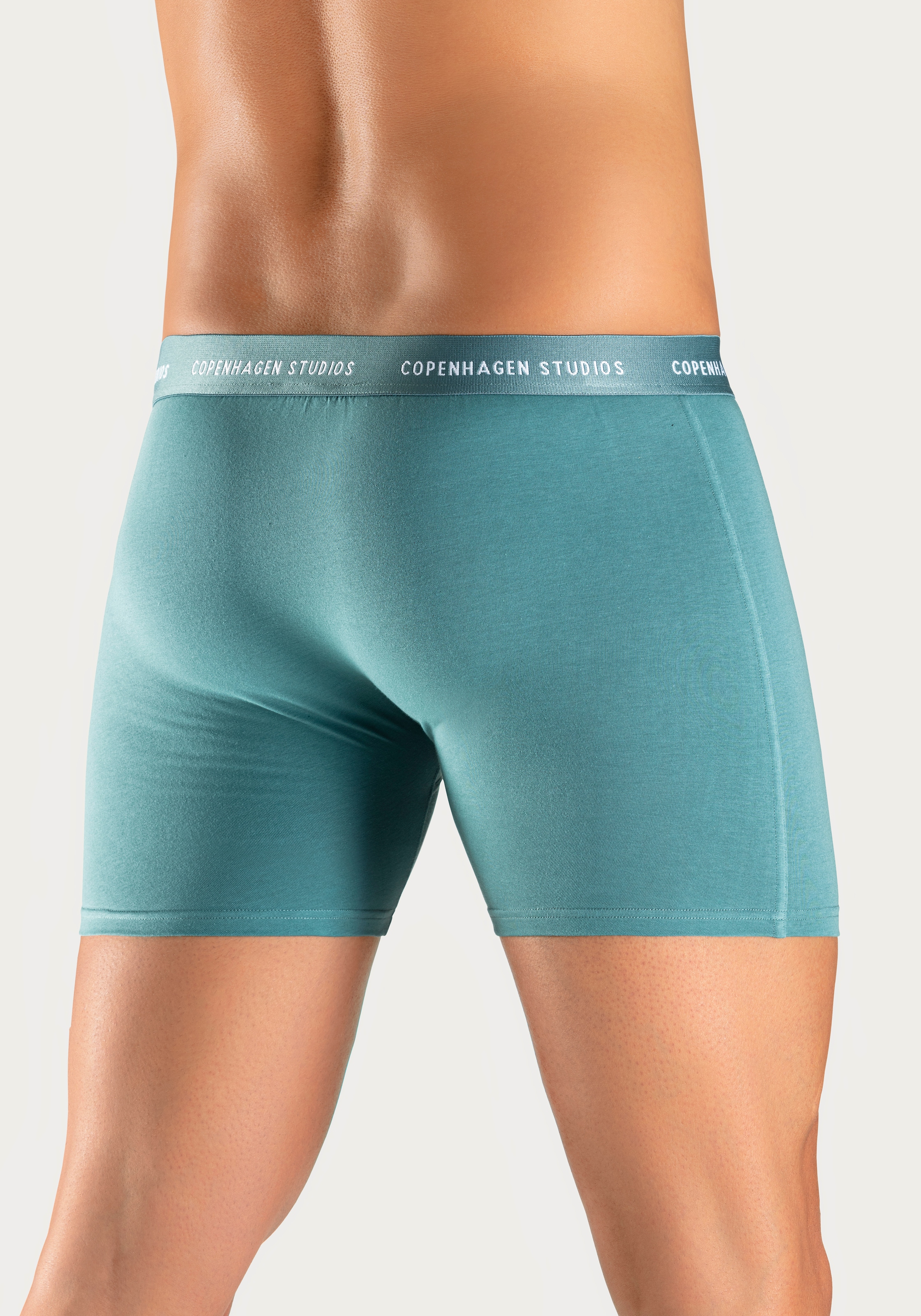 Copenhagen Studios Boxer »Boxershorts für Herren«, (3 St.), mit längerem Bein und Logobund