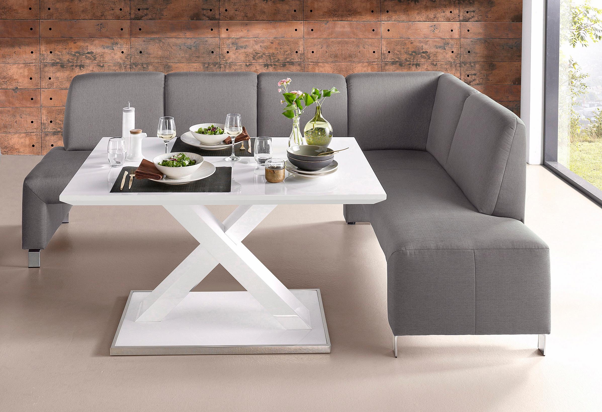 exxpo - sofa fashion Eckbank »Intenso, viele Bezugsstoffe Cord, Leder, Stru günstig online kaufen