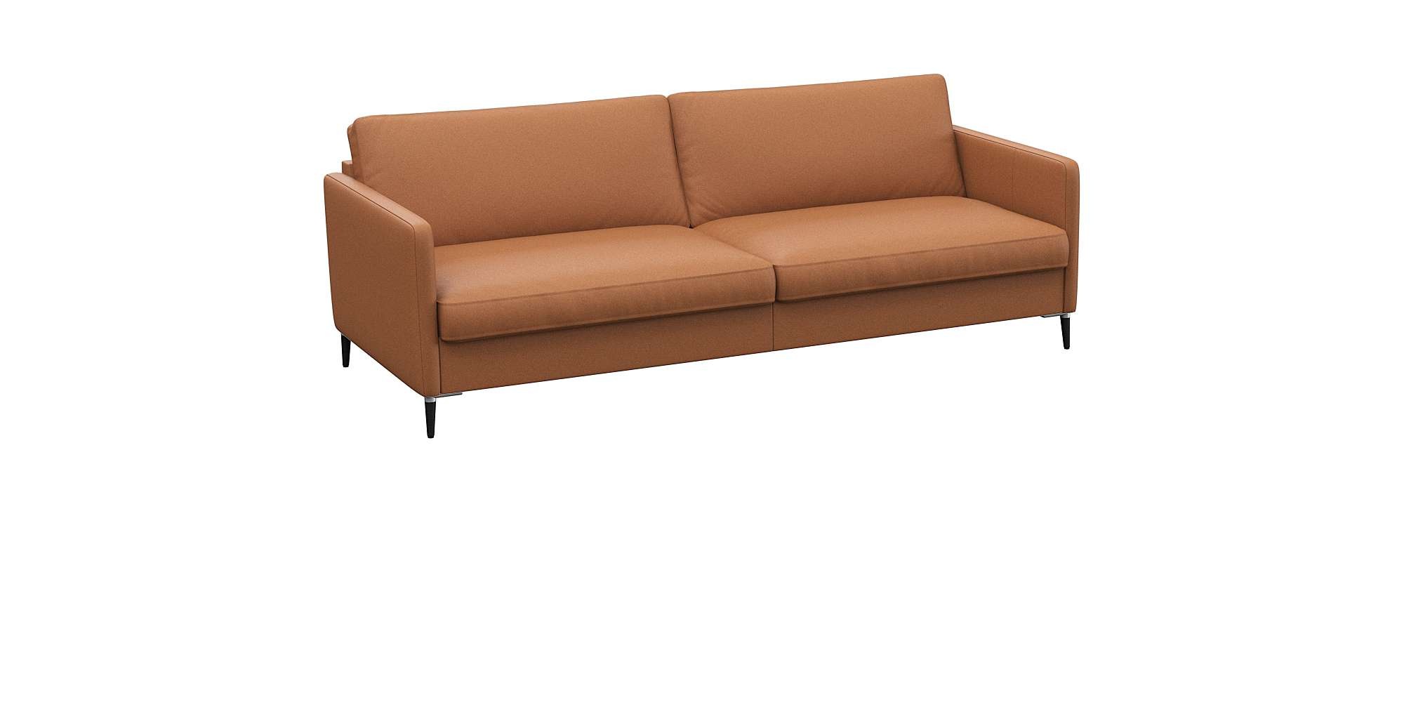FLEXLUX 3-Sitzer »Fiore, super Sitzkomfort durch Kaltschaum im Sitz«, schmale Armlehnen, Füße Alu+schwarz
