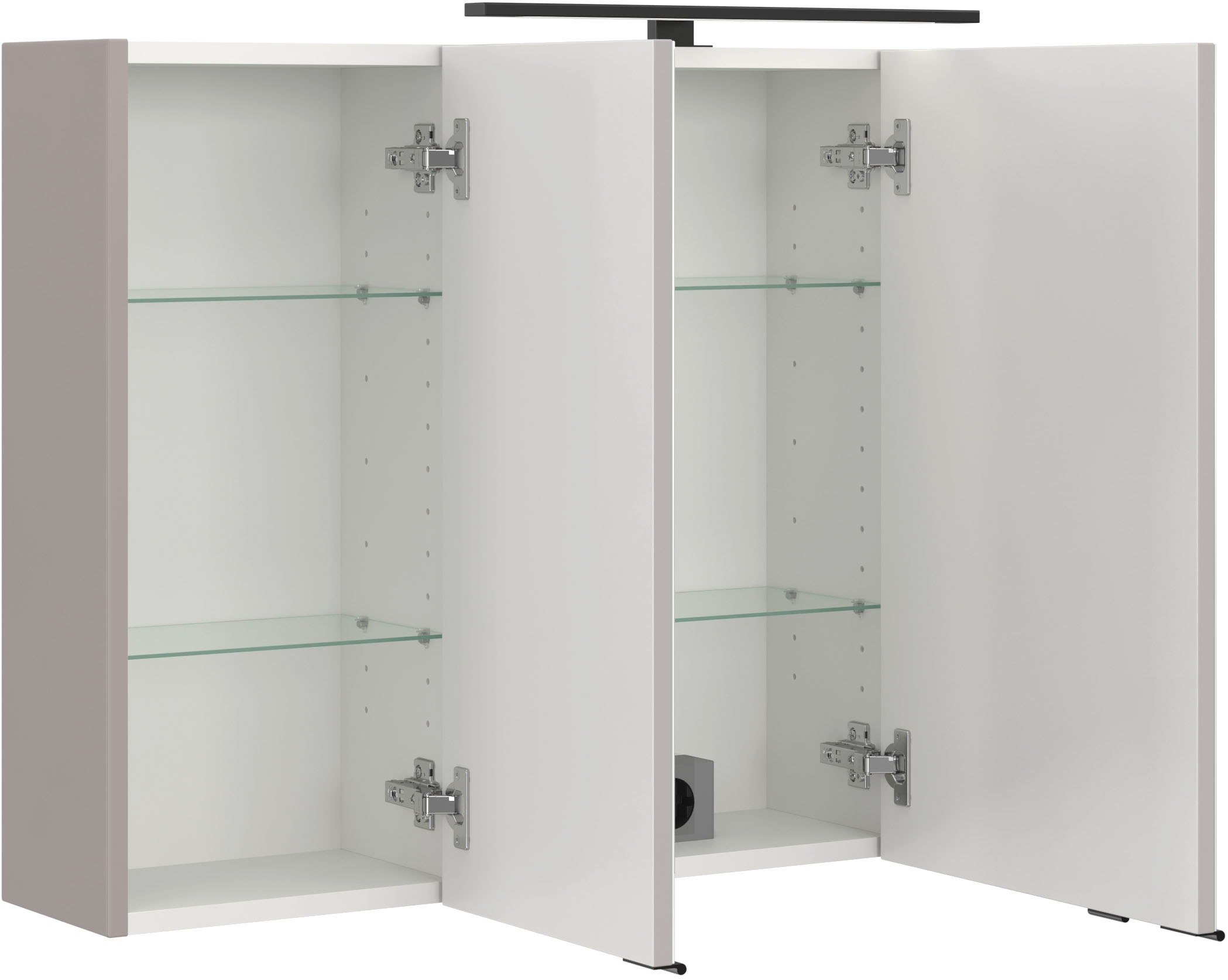 welltime Badmöbel-Set »SALVADA, 2tlg-Set, gedämpfte Scharniere, Softclose, Keramikbecken« Maße (B/T/H): 100/47,5/200 cm, 