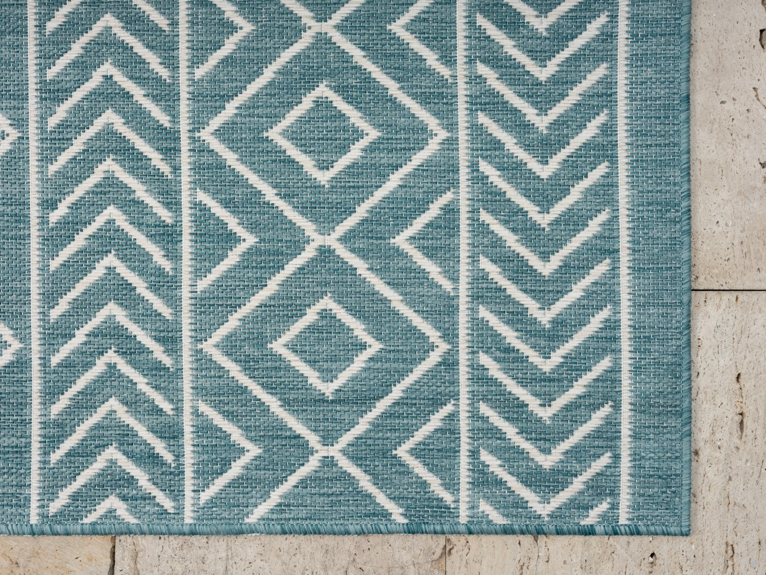 Myflair Möbel & Accessoires Teppich »Liva Lagerräumung«, rechteckig, 8 mm Höhe, Wendeteppich, Rauten Motiv, Outdoor geeignet, Balkon, Terrasse