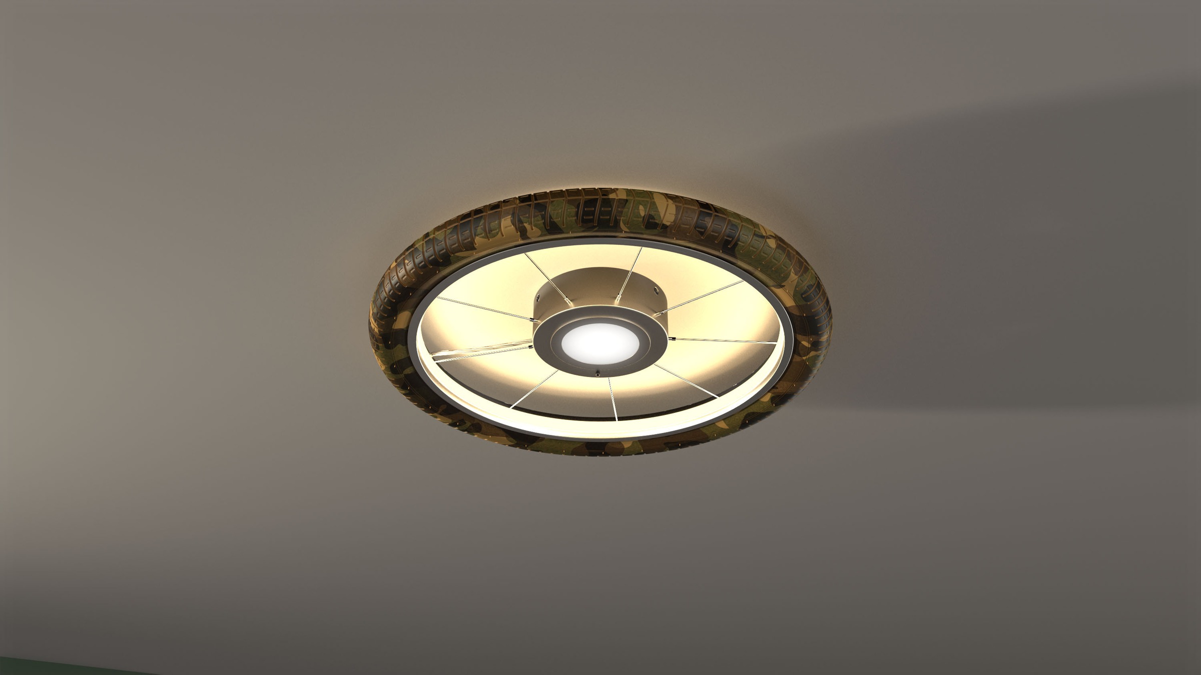 my home Deckenleuchte »Bela«, Leuchtmittel LED-Modul | LED wechselbar, RGB Funkfernbedienung, Reifenleuchte, Wheel