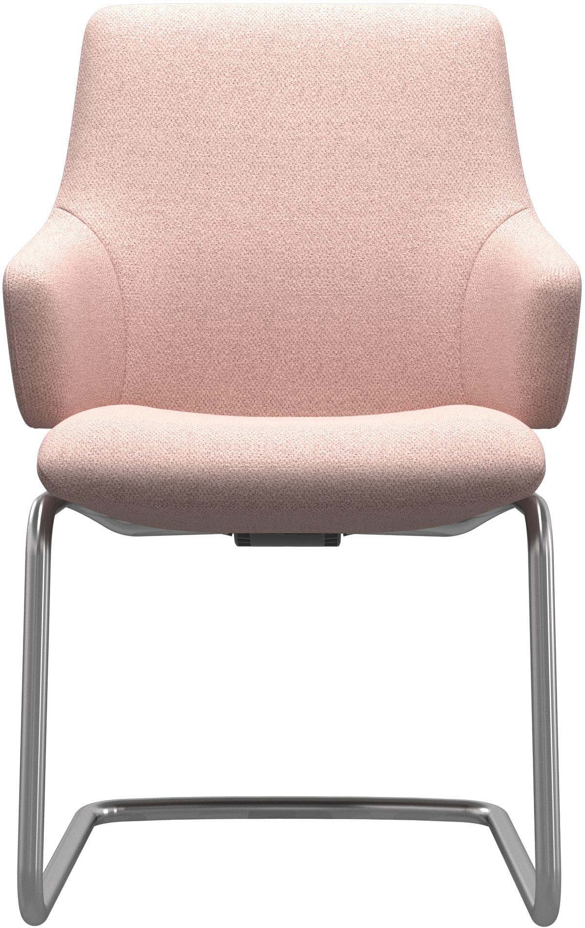 Stressless® Polsterstuhl »Laurel«, ROHLEDER Stoff Q2 FARON, Low Back mit Armlehne, Größe L, mit Beinen aus Stahl in Chrom matt