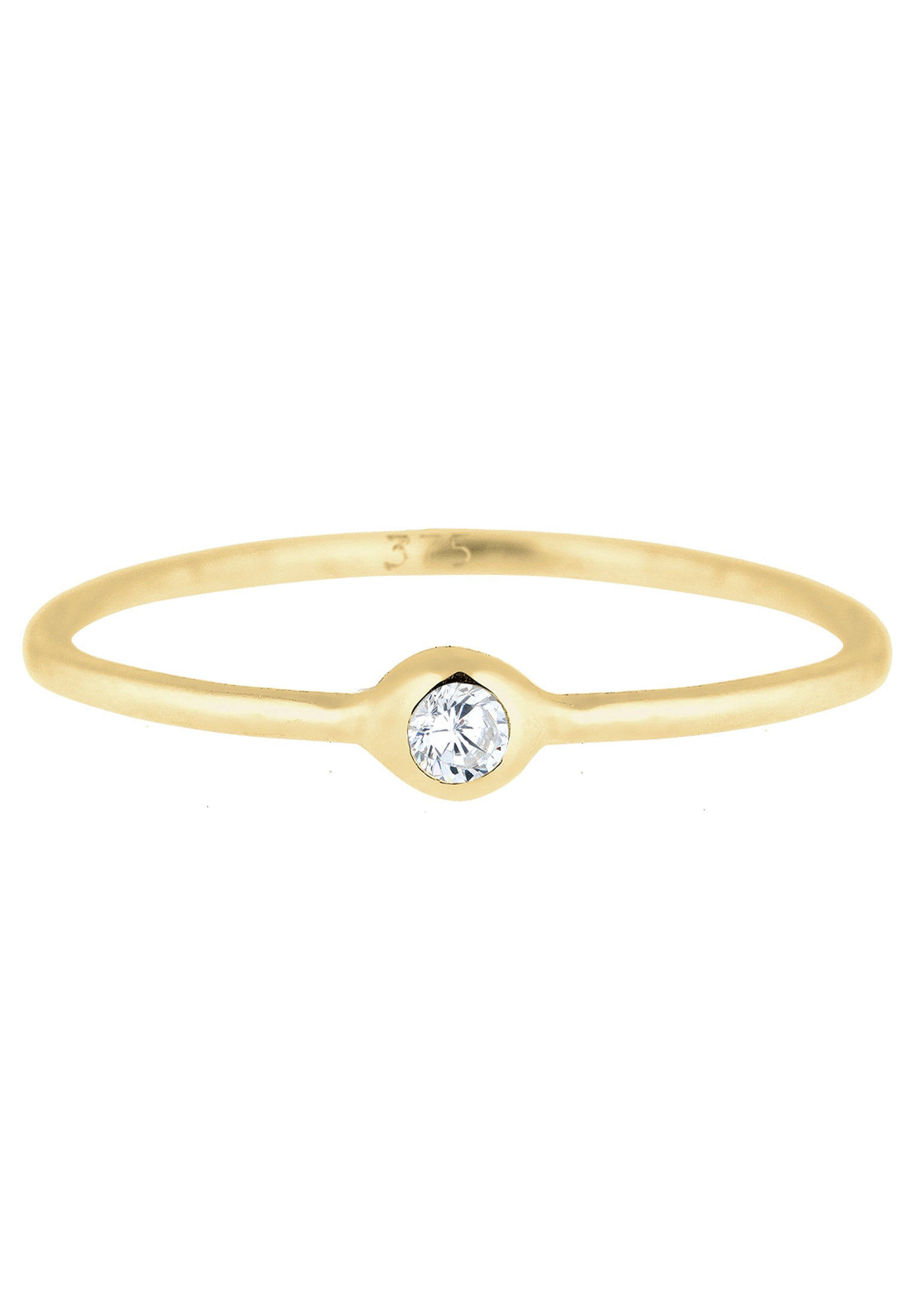Elli Premium Fingerring »Solitär Zirkonia 375er Gelbgold«