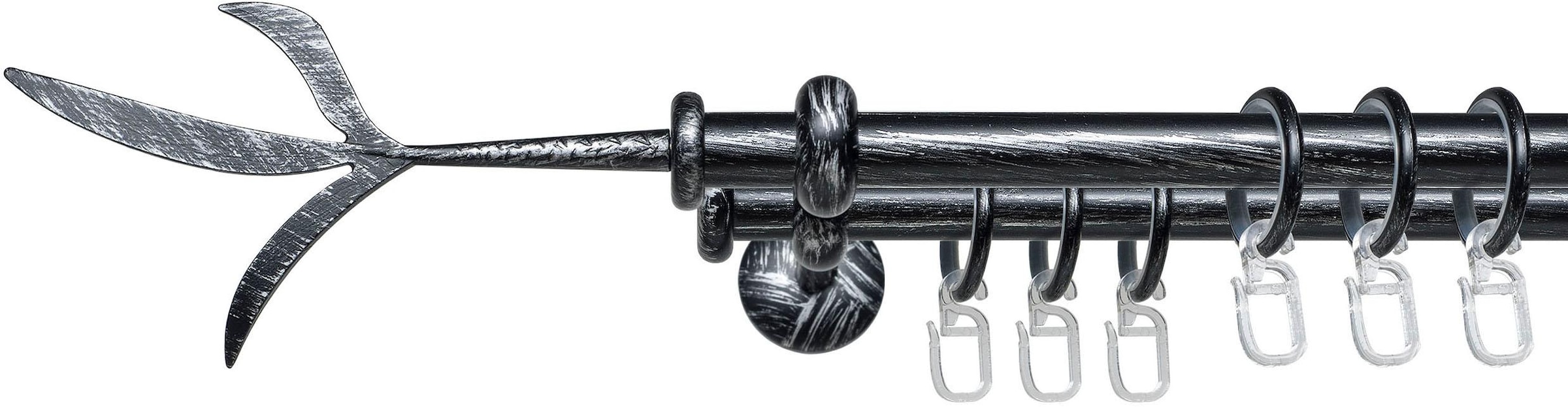 Liedeco Gardinenstange »Esp Zweig«, 2 läufig-läufig, Fixmaß, 2-läufig im Fixmaß Ø 16 mm
