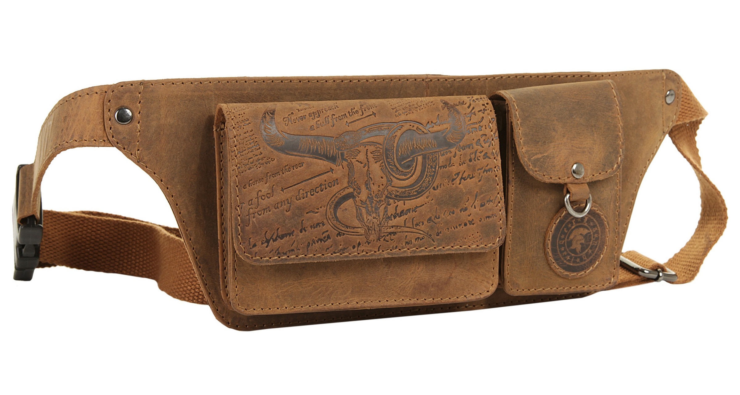 Landleder Gürteltasche, echt Leder