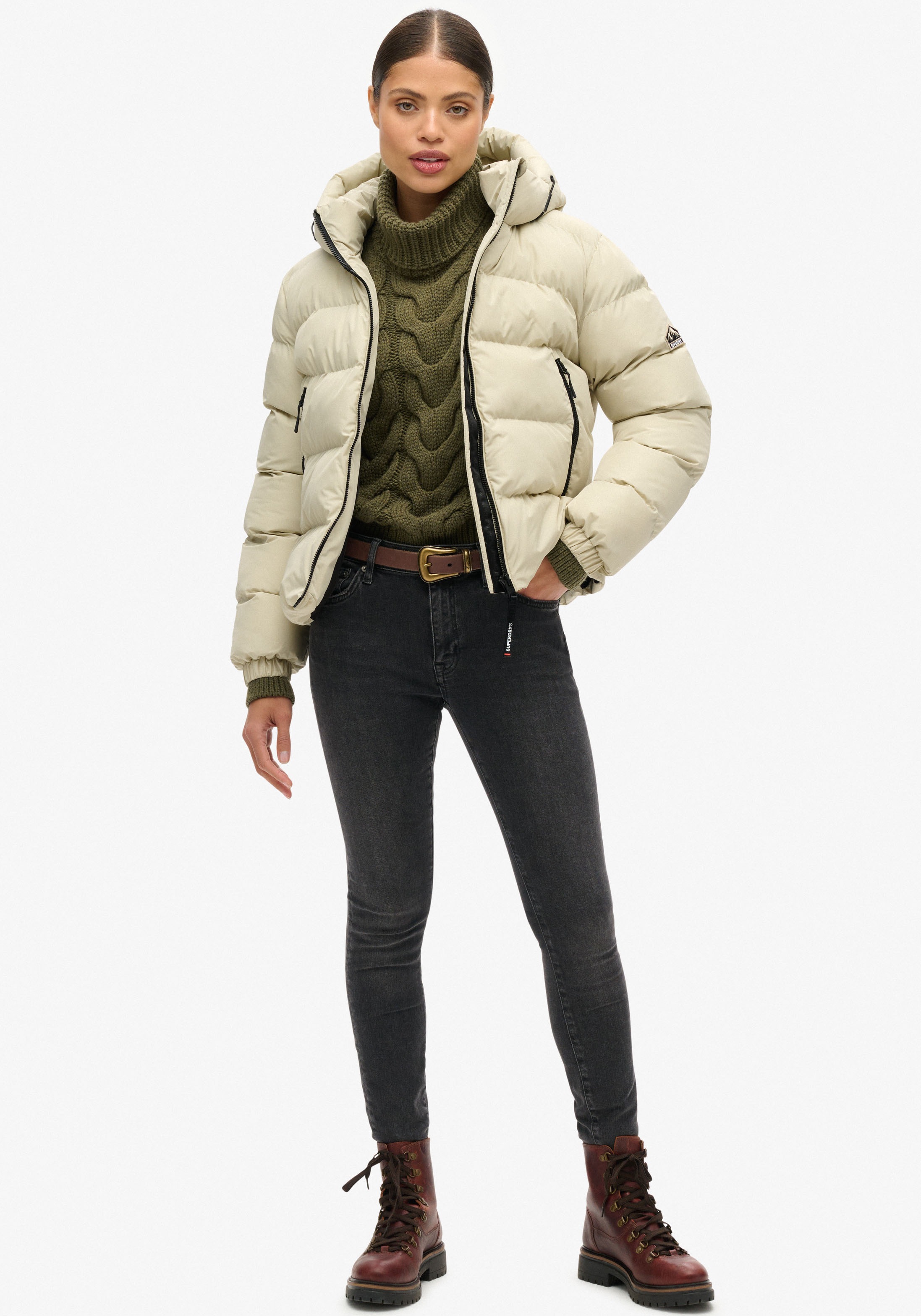 Superdry Steppjacke »HOODED SPORTS PUFFER JACKET«, ohne Kapuze