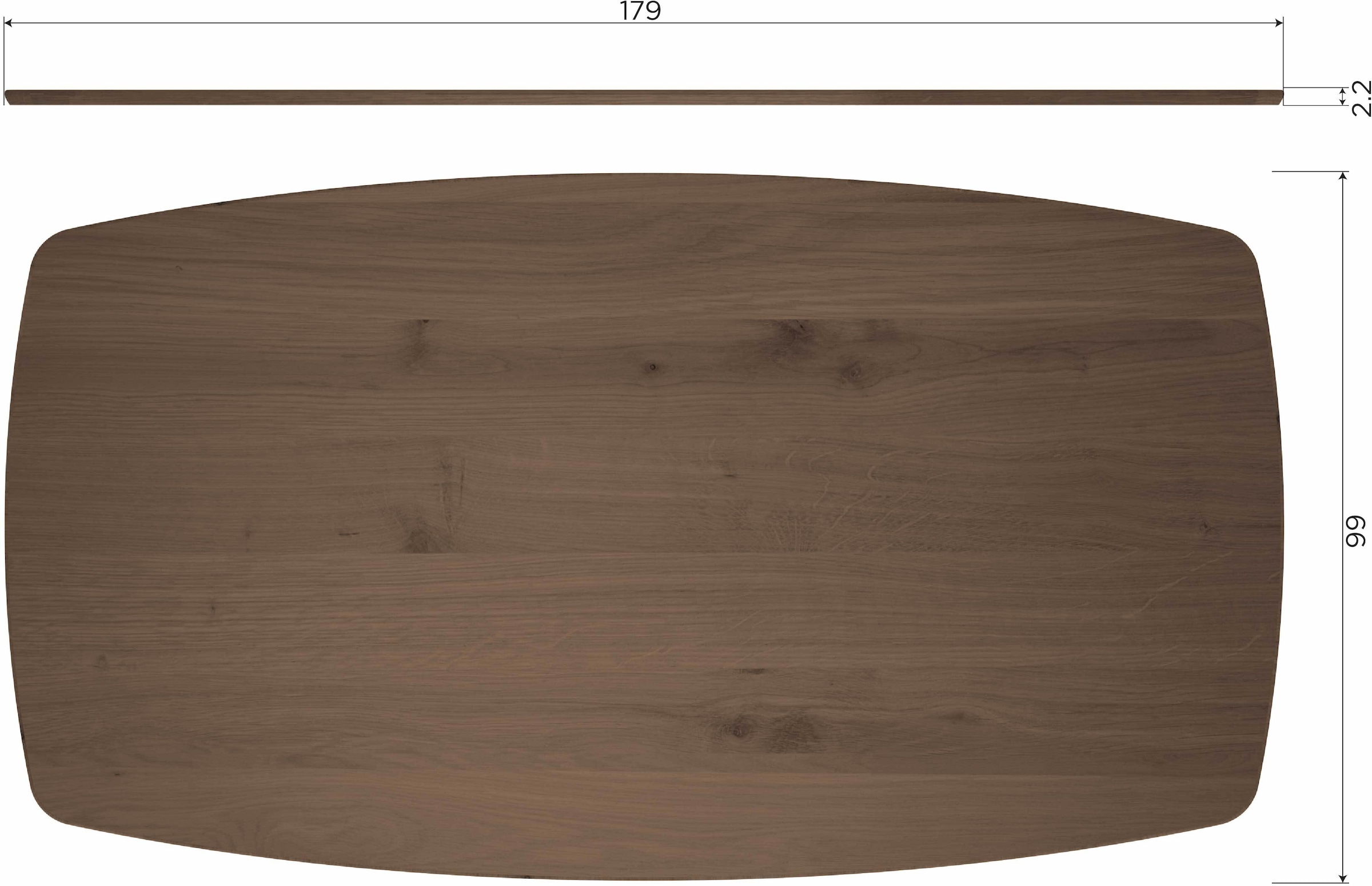 WOOOD Esstisch »Tablo FSC® Mix Eichenholz Dänisch-oval, H 74 x B 180 x T 100 cm«