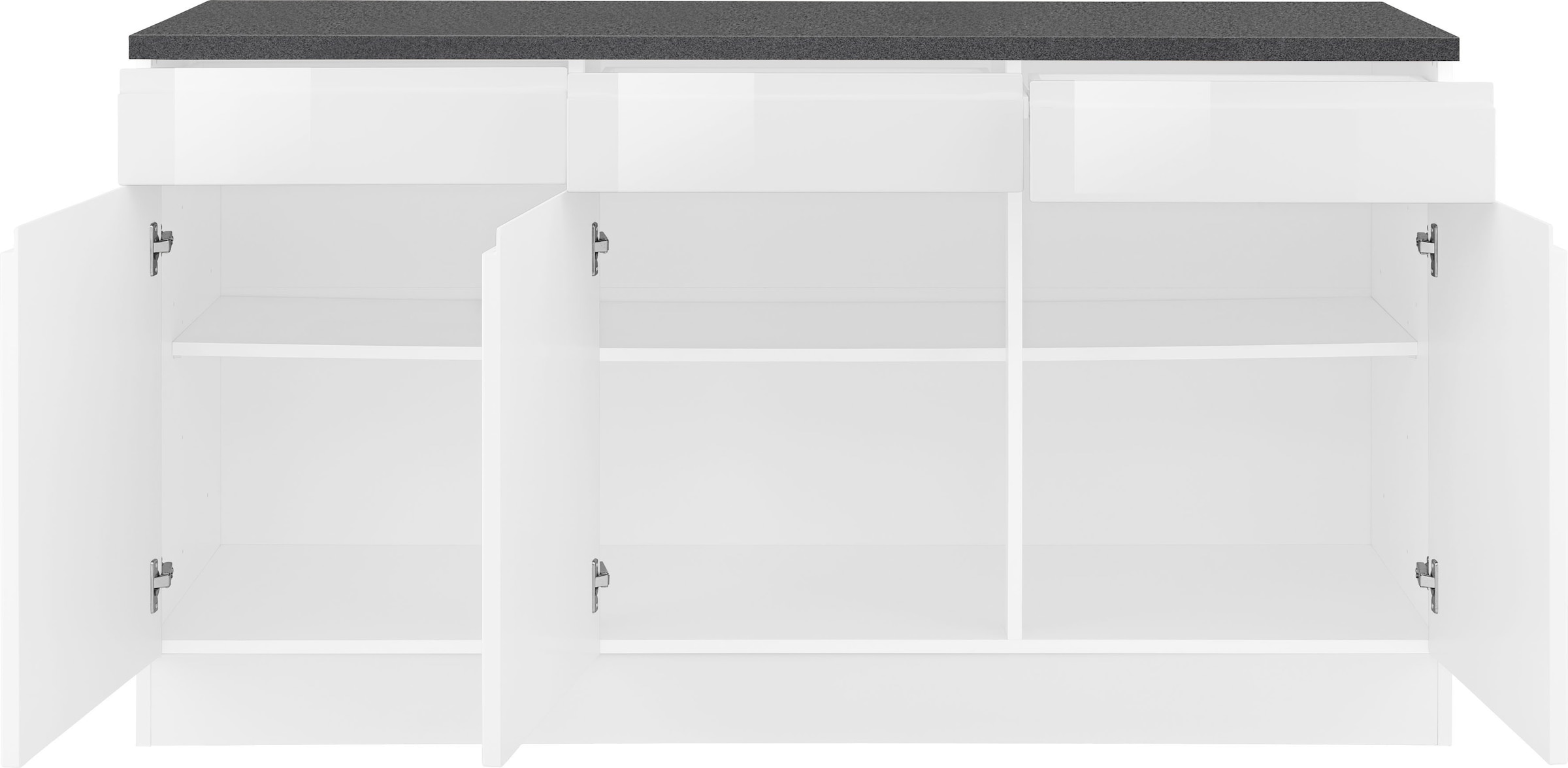 HELD MÖBEL Unterschrank »Virginia«, 85 cm hoch, 150 cm breit, 3 Schubladen, 3  Türen, griffloses Design auf Raten bestellen