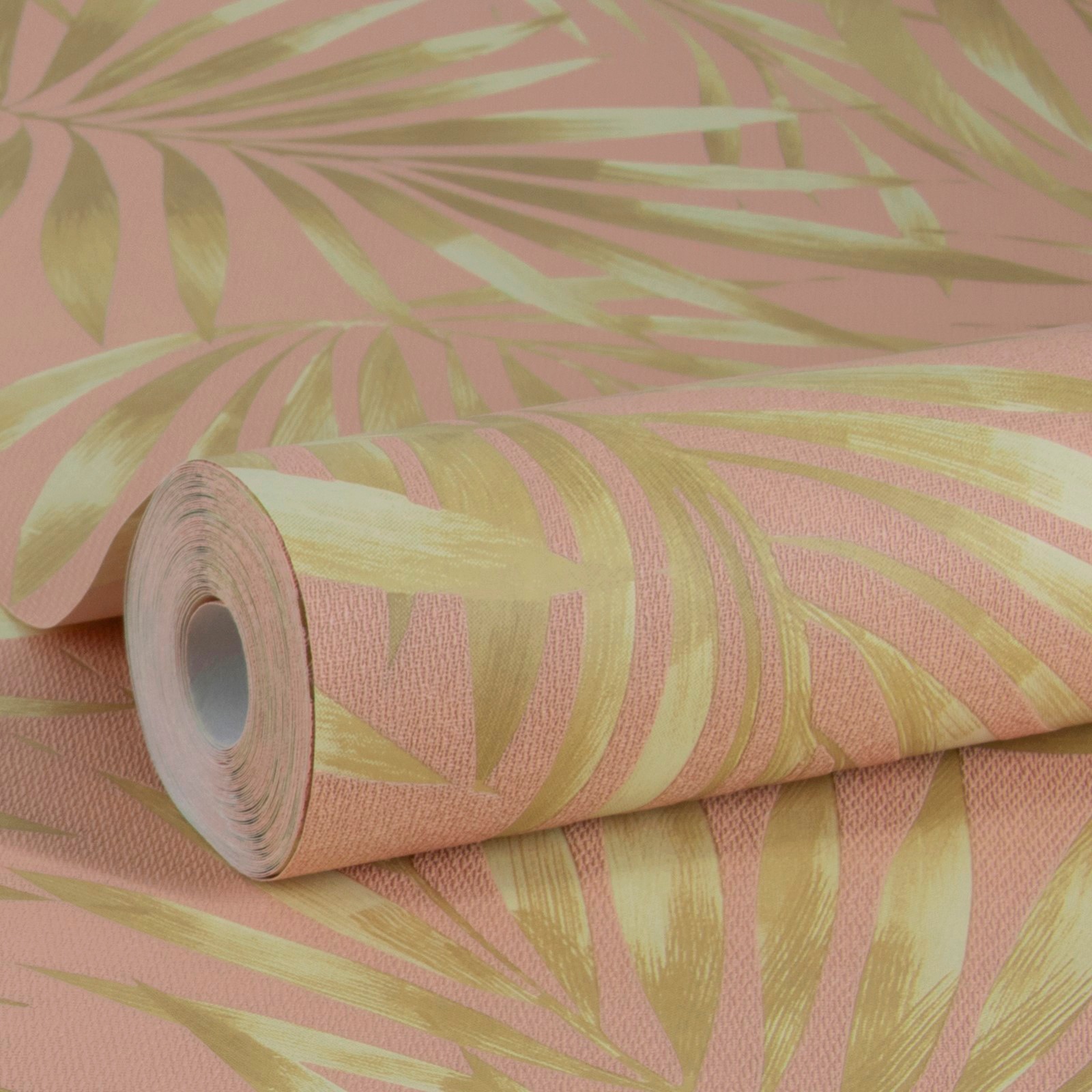 WOW Vliestapete »Elegante Blätter Pfirsich«, FSC® zertifiziert, mit lebhaftem Druck, 10 Meter Länge