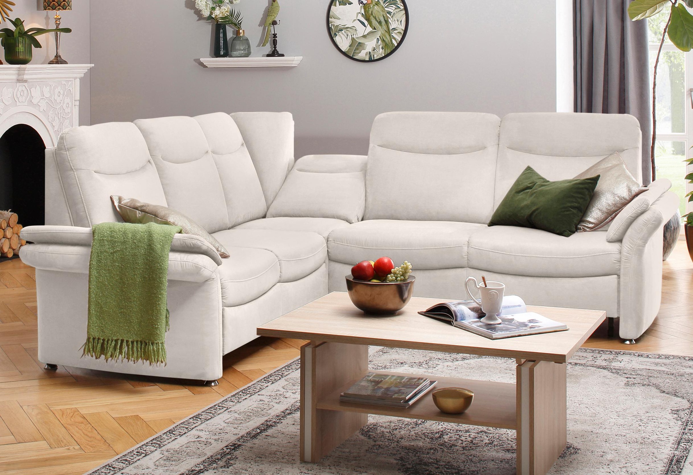 Home affaire Ecksofa »Tahoma L-Form«, mit Armlehnfunktion, wahlweise Bettfunktion, Schublade, Relaxfunktion