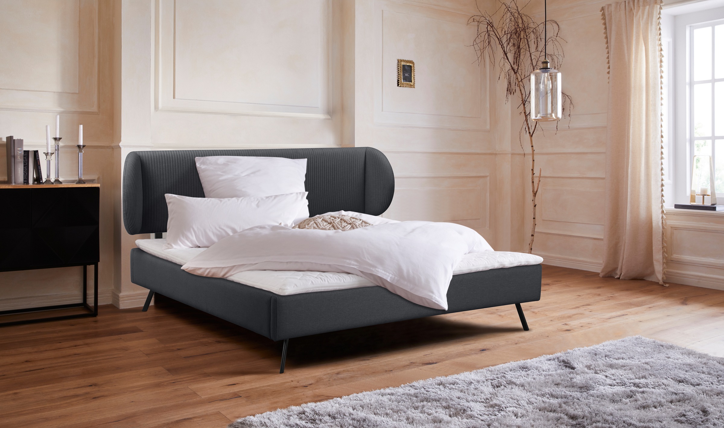 Guido Maria Kretschmer Home&Living Polsterbett »Swantje«, in 3 Breiten und 4 Farben