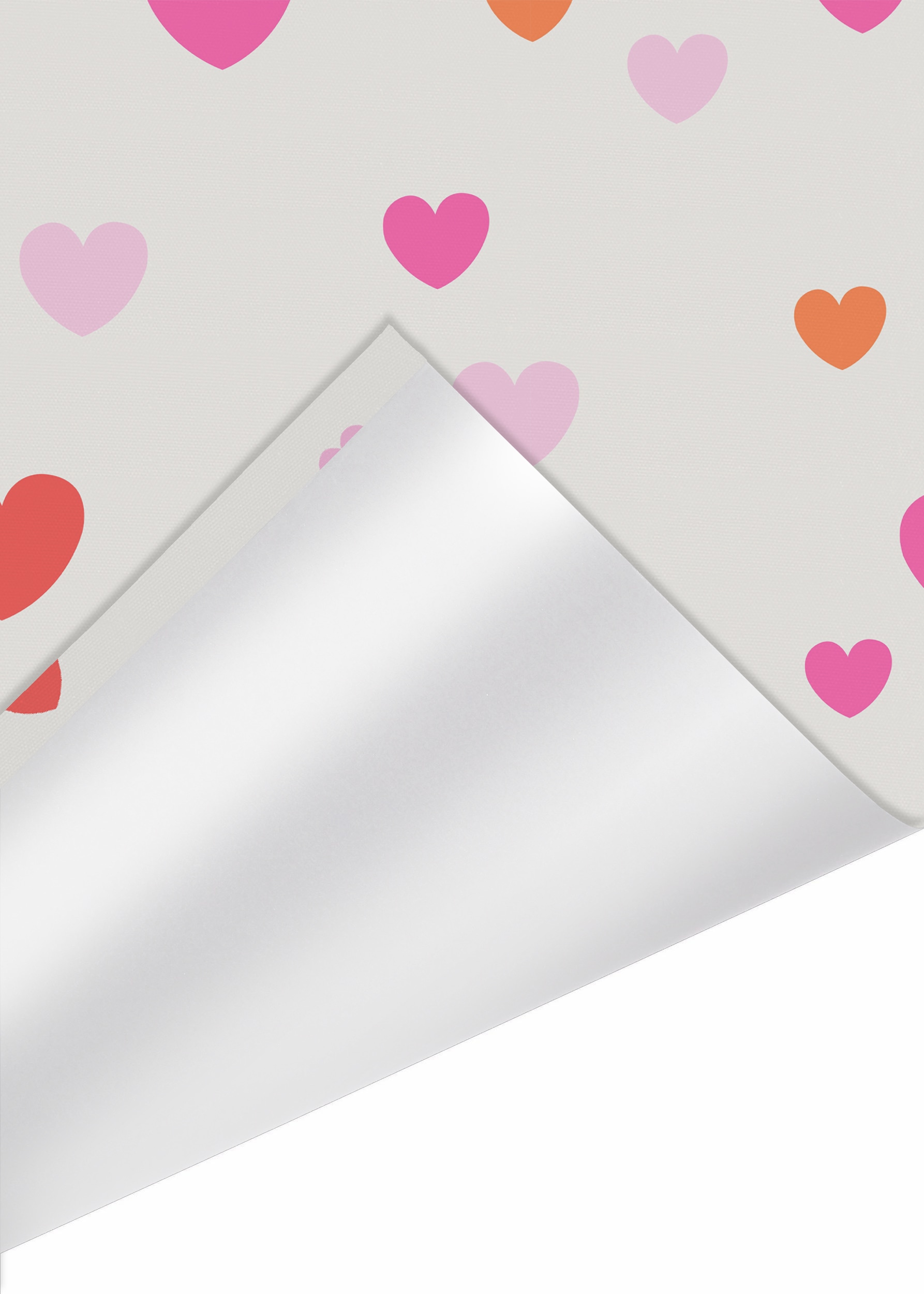 Lüttenhütt Rollo »HEART«, verdunkelnd, Blendschutz-Sichtschutz-Verdunkelung, ohne Bohren, freihängend, Fixmaß, Klemmfix, Herzen, Kinderrollo -NEUHEIT!