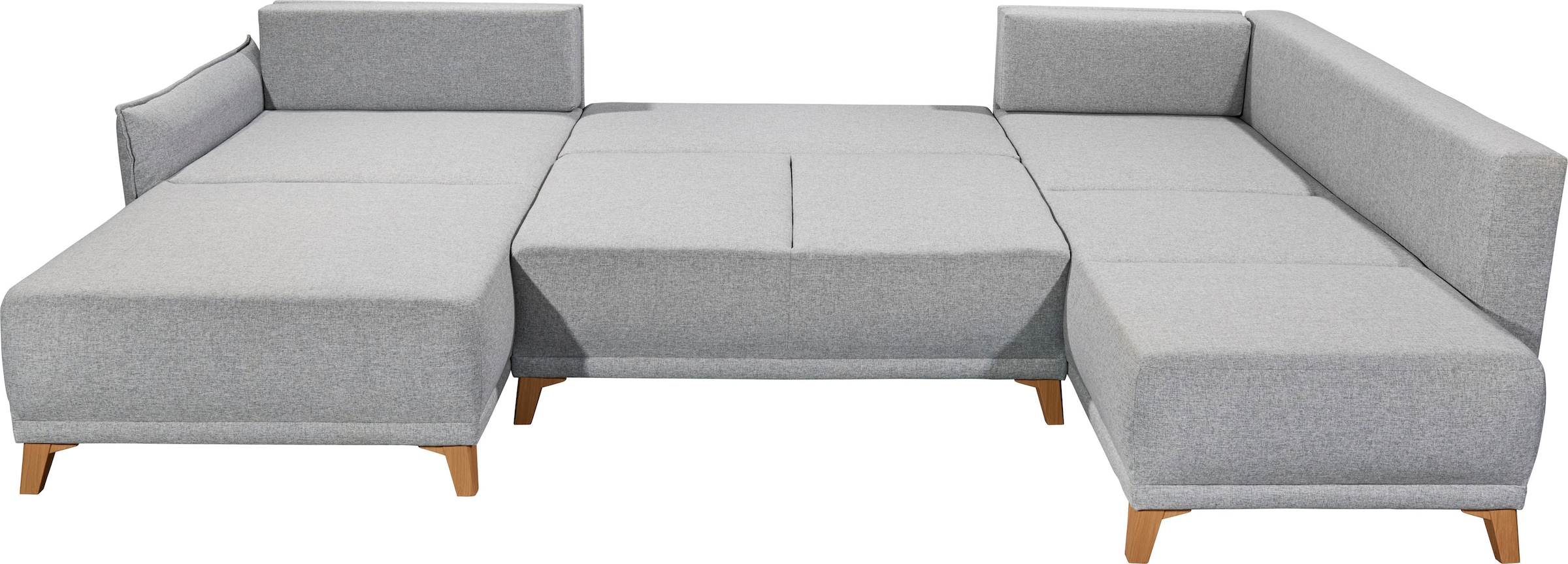 ED EXCITING DESIGN Wohnlandschaft »Pamplona U-Form«, mit Bettfunktion, Bettkasten & Zierkissen