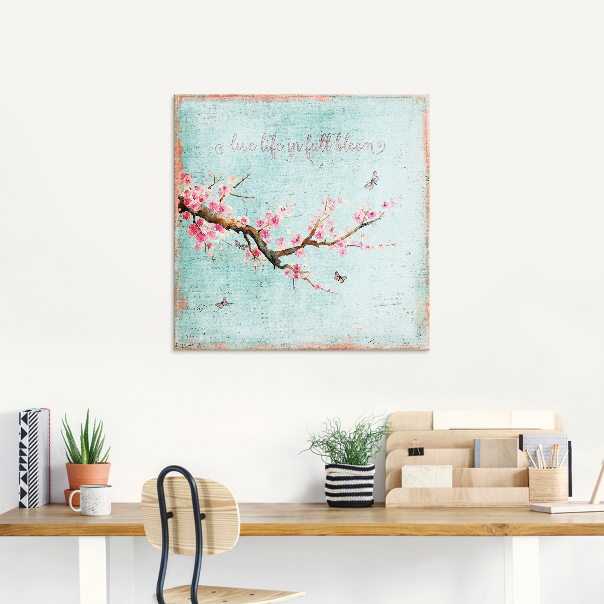 Artland Glasbild »Kirschblüte«, Blumen, (1 St.), in verschiedenen Größen