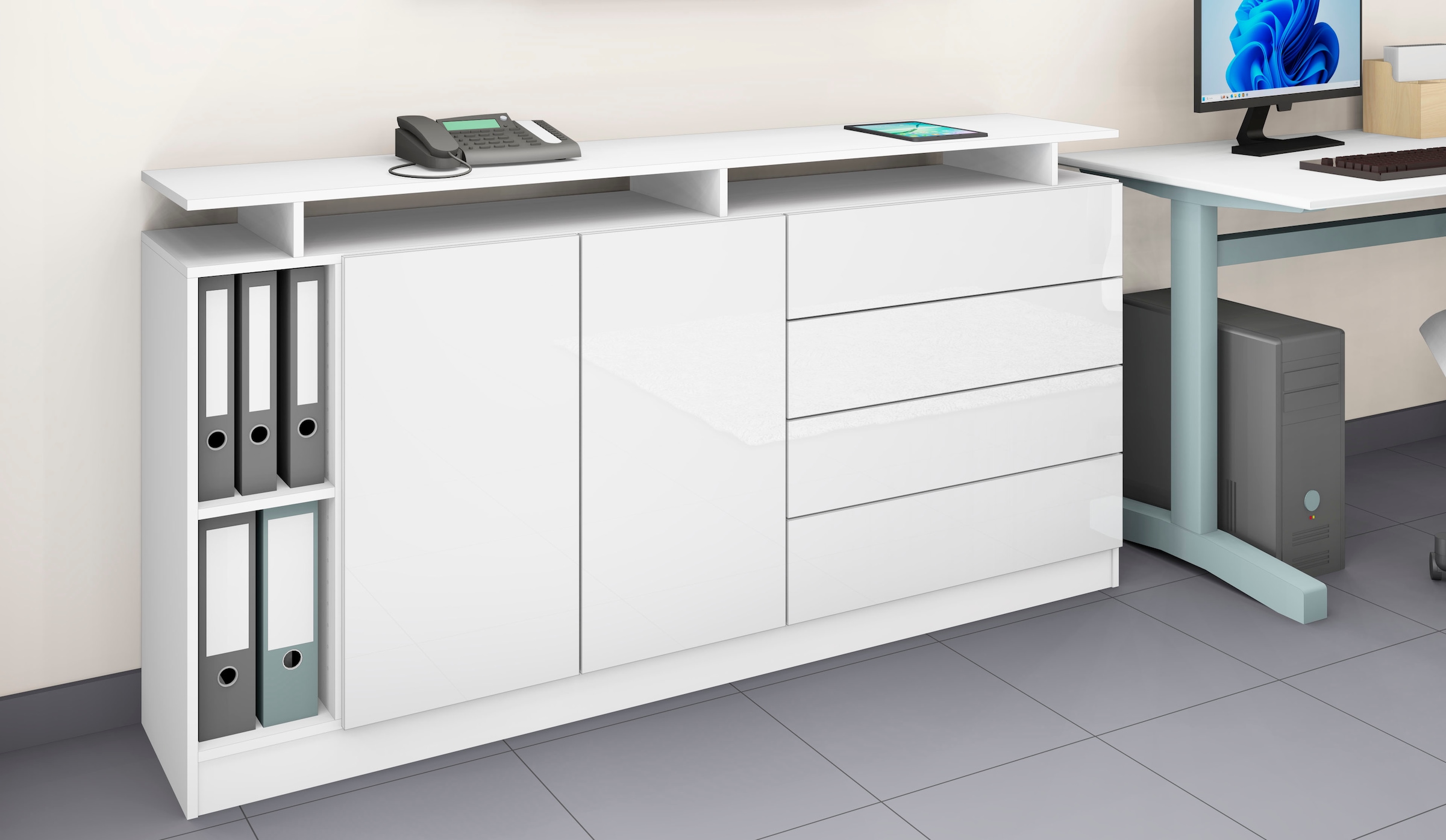 borchardt Möbel Sideboard »Vaasa«, moderne grifflose Optik, mit Push-to-Open-Funktion