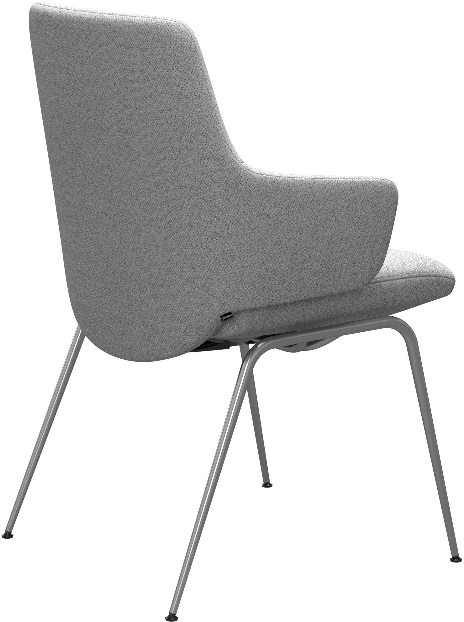 Stressless® Polsterstuhl »Laurel«, ROHLEDER Stoff Q2 FARON, Low Back mit Armlehne, Größe L, mit Beinen aus Stahl in Chrom matt