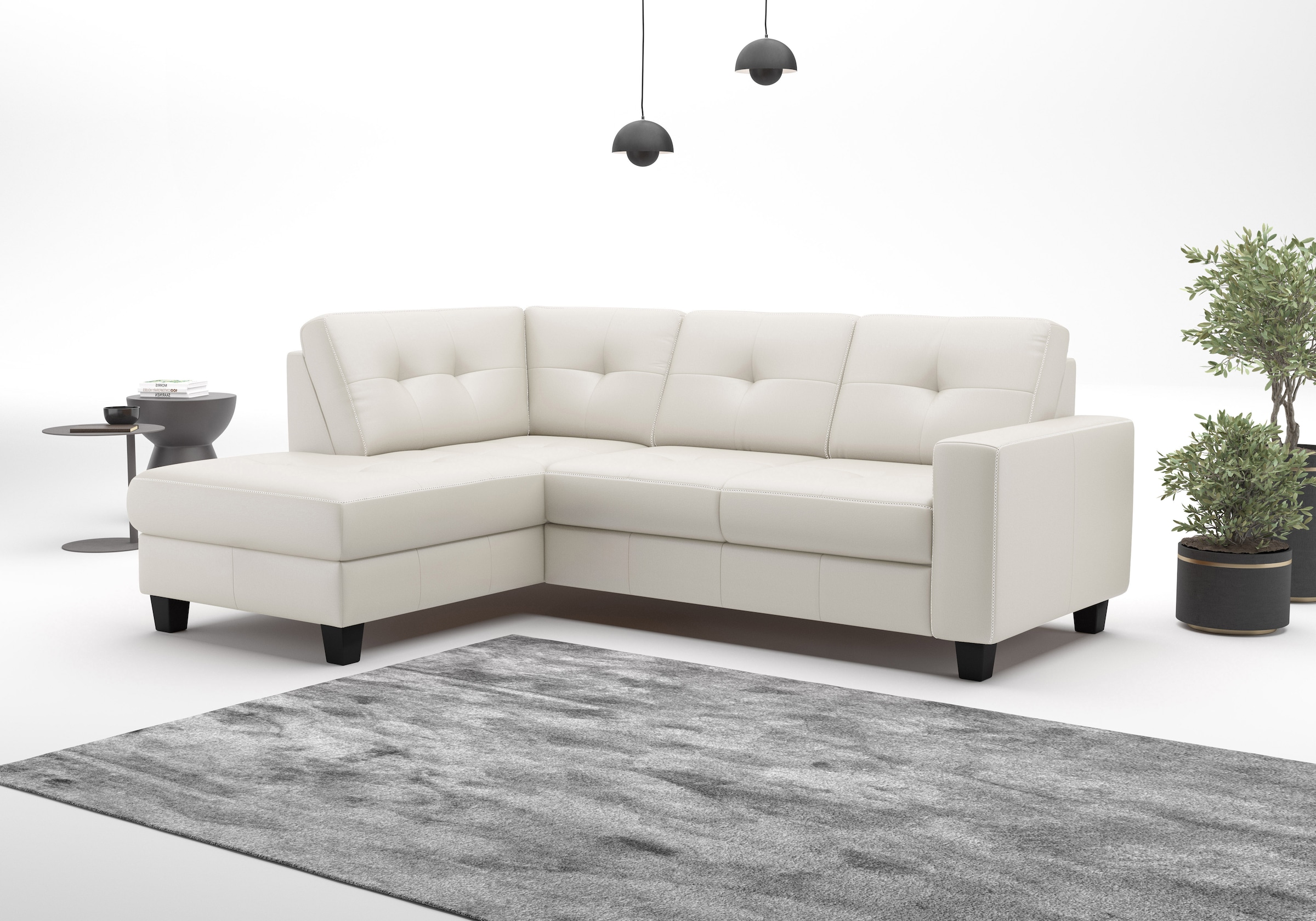 PLACES OF STYLE Ecksofa »Varese« wahlweise mit Bettfunktion und Bettkasten günstig online kaufen