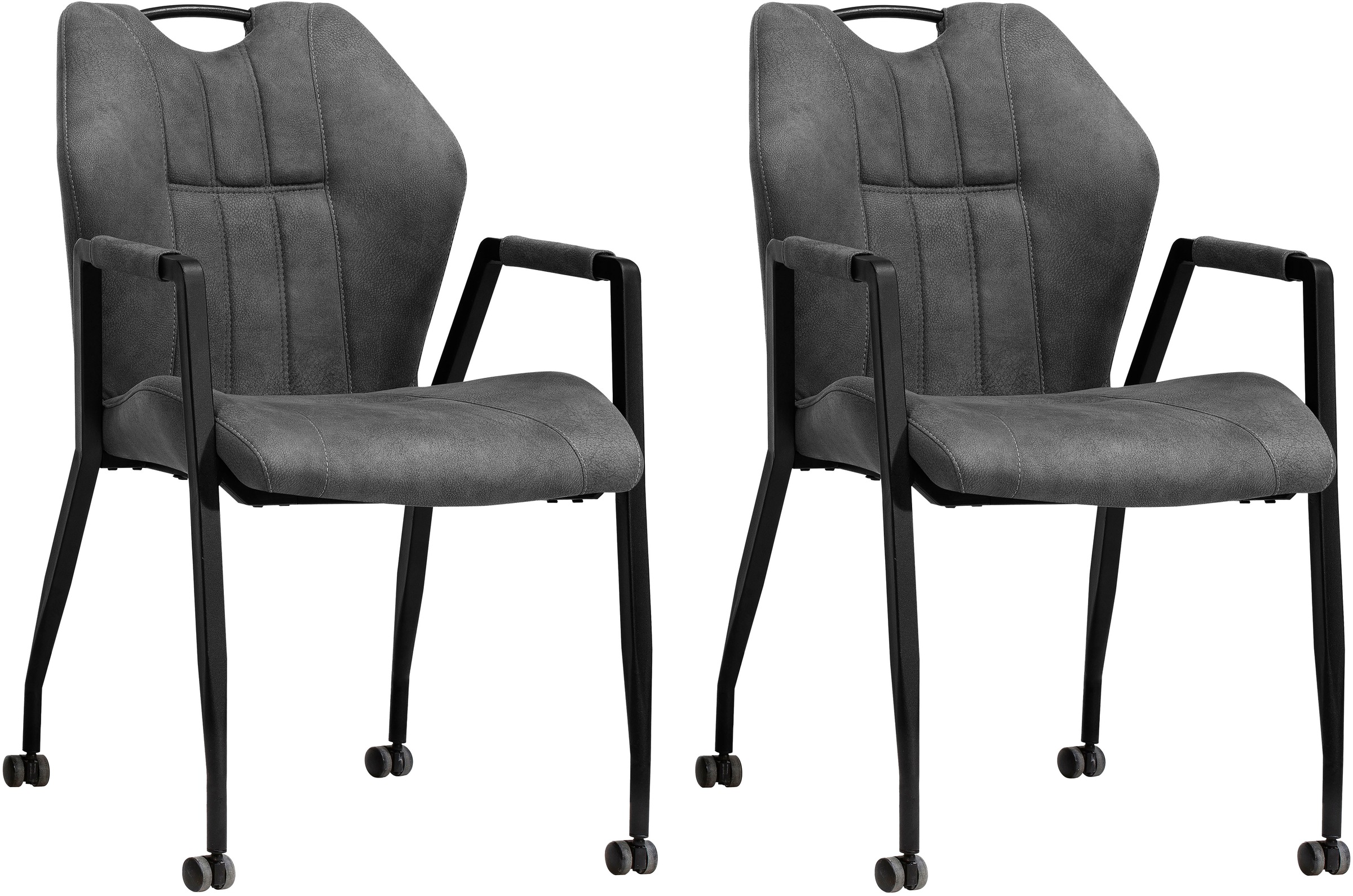 OMG Design Armlehnstuhl »Point« (Set) 2 Stk.Esszimmerstuhl mit Rollen, Büro günstig online kaufen