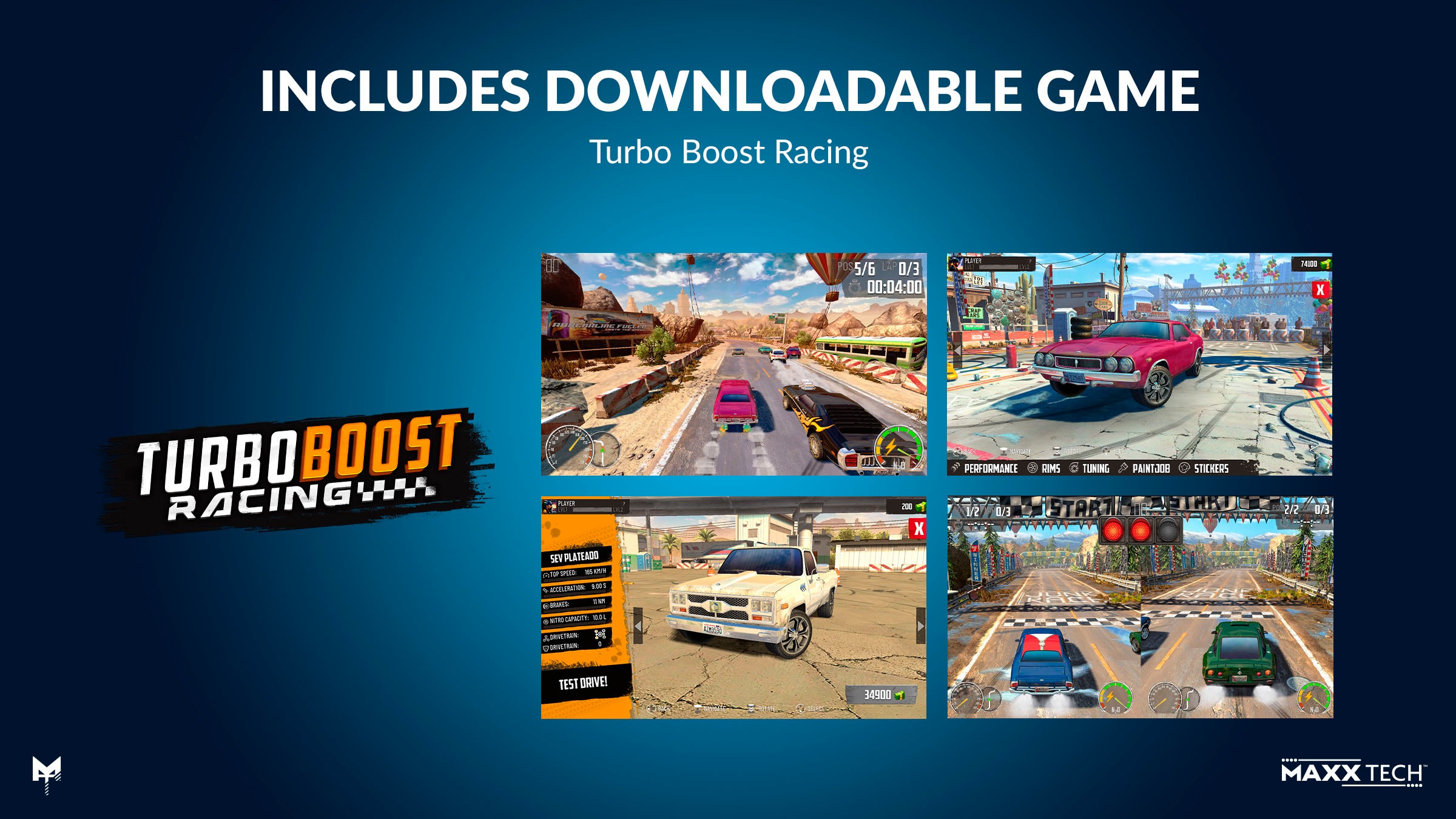 NBG Spielesoftware »Maxx Tech Turbo Boost Racing« Nintendo Switch 2