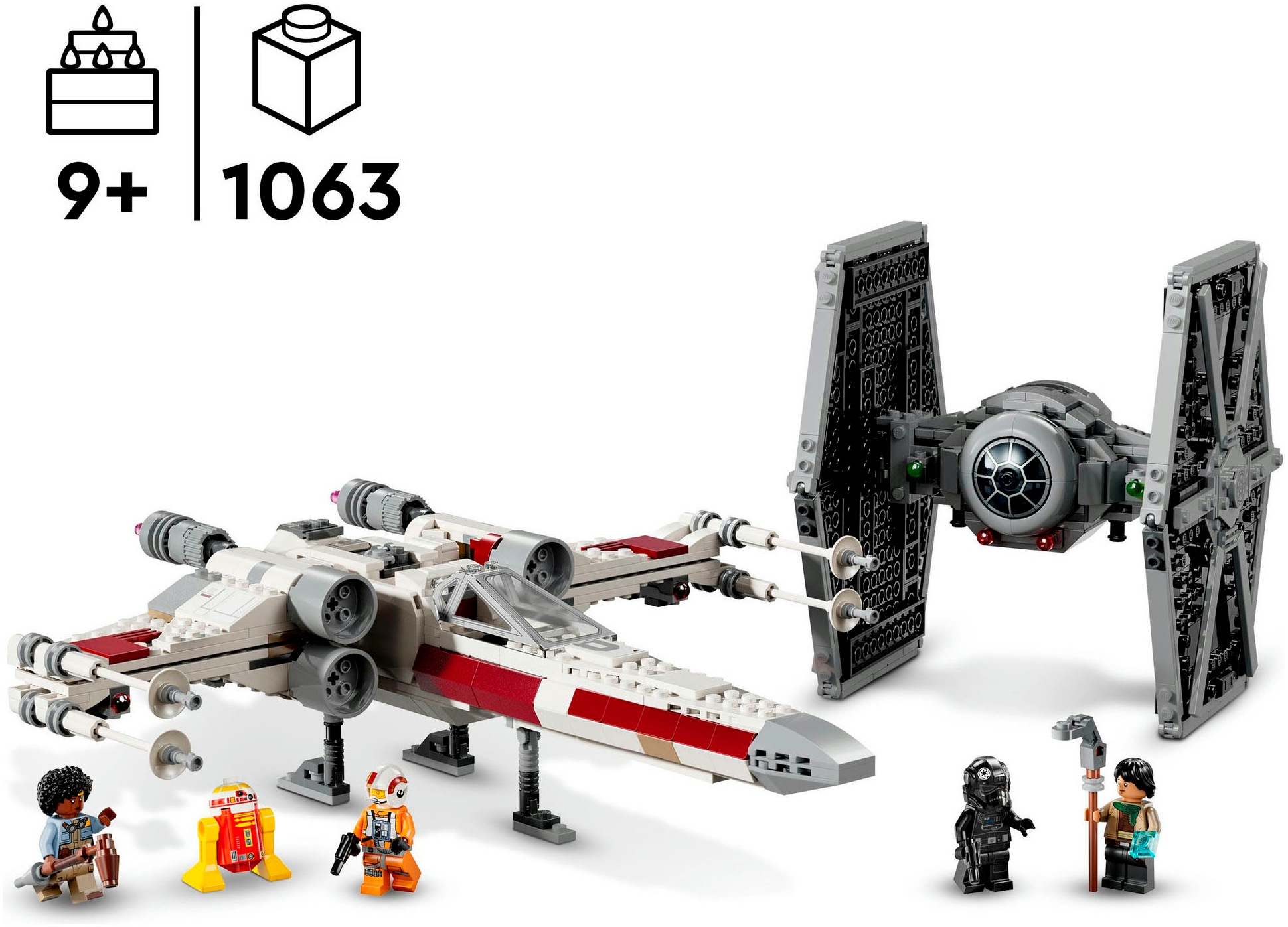 LEGO® Konstruktionsspielsteine »Mashup aus TIE Fighter & X-Wing (75393), LEGO Star Wars TM«, (1063 St.), Made in Europe