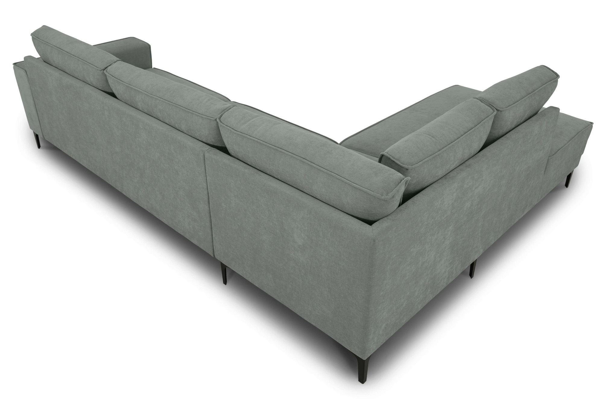 Places of Style Ecksofa »Polsterecke Oland, Struktur, Flachgewebe, Luxus-Microfaser, Boucle«, L-Form, 289 cm, Wellenunterfederung, Skandi-Design, Metallfüße