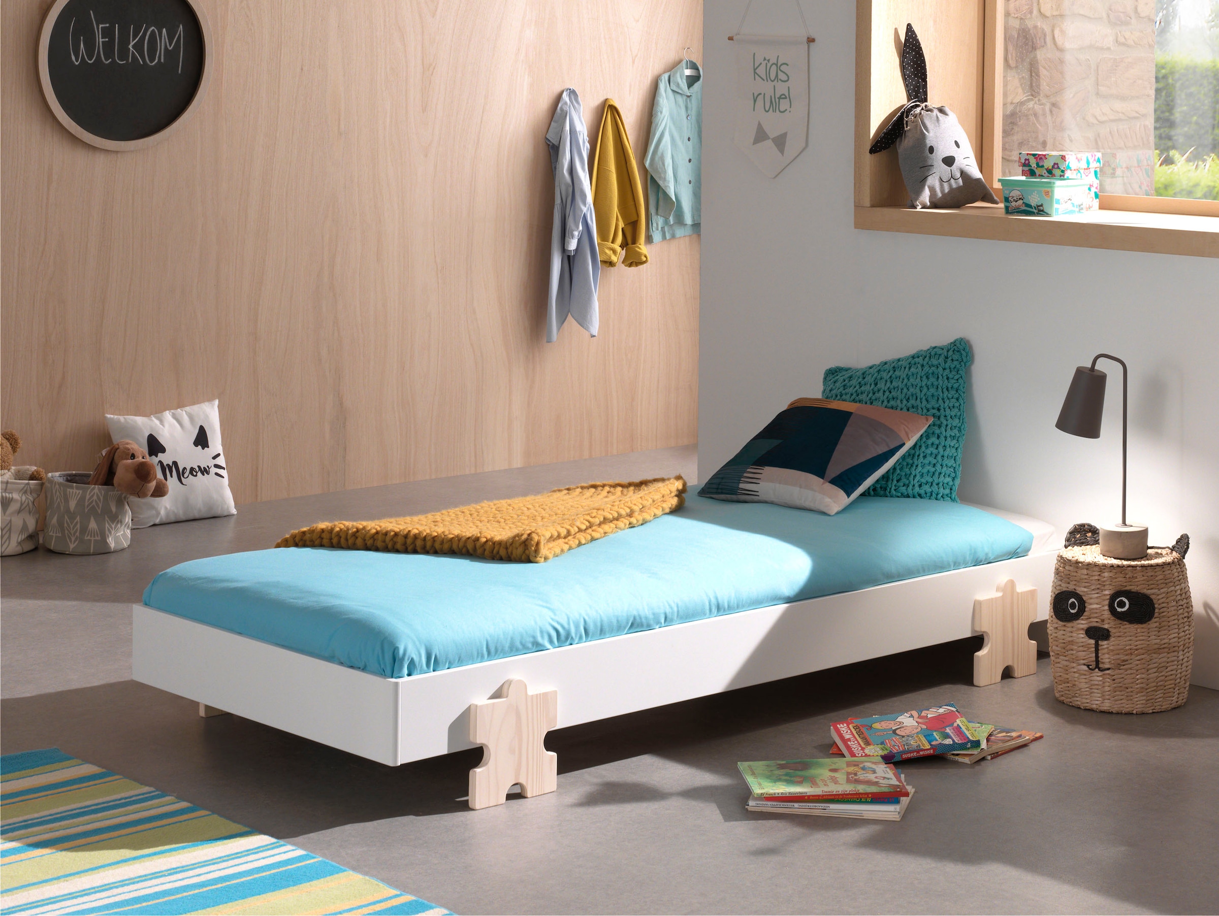 Vipack Kinderbett "Modulo, stapelbares Einzelbett, inkl. Rolllattenrost, 2 günstig online kaufen