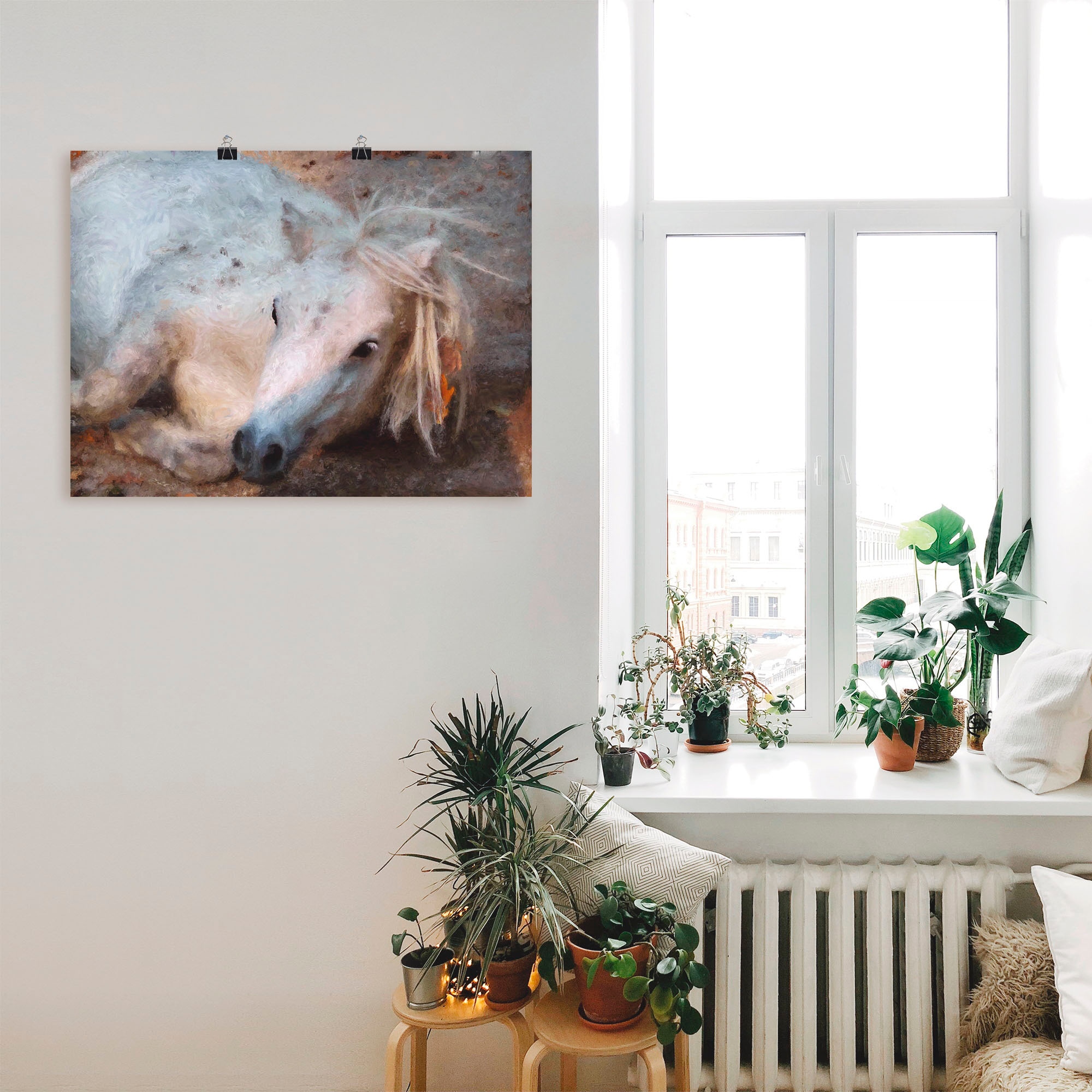 Artland Wandbild »Mein kleines Pferd«, Haustiere, (1 St.), als Leinwandbild, Wandaufkleber oder Poster in versch. Größen