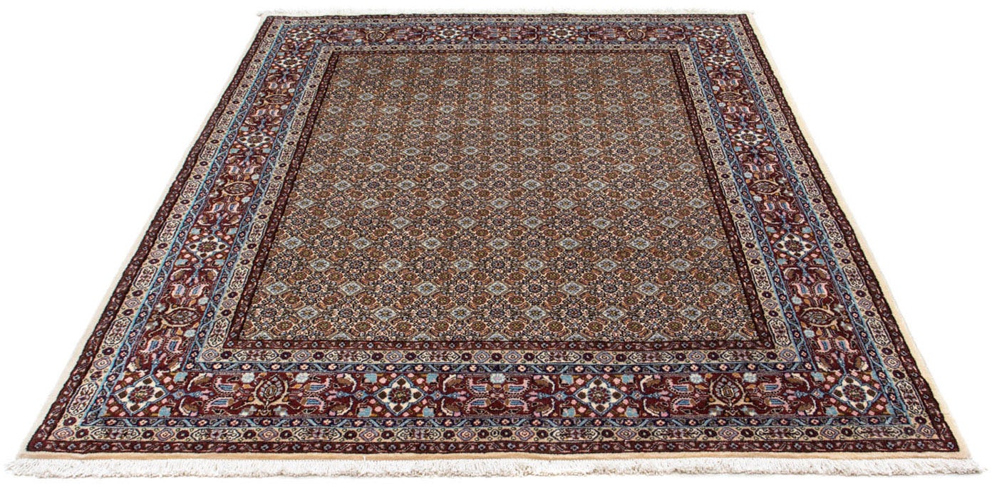 morgenland Wollteppich »Moud Stark Gemustert Rosso scuro 205 x 145 cm«, rec günstig online kaufen