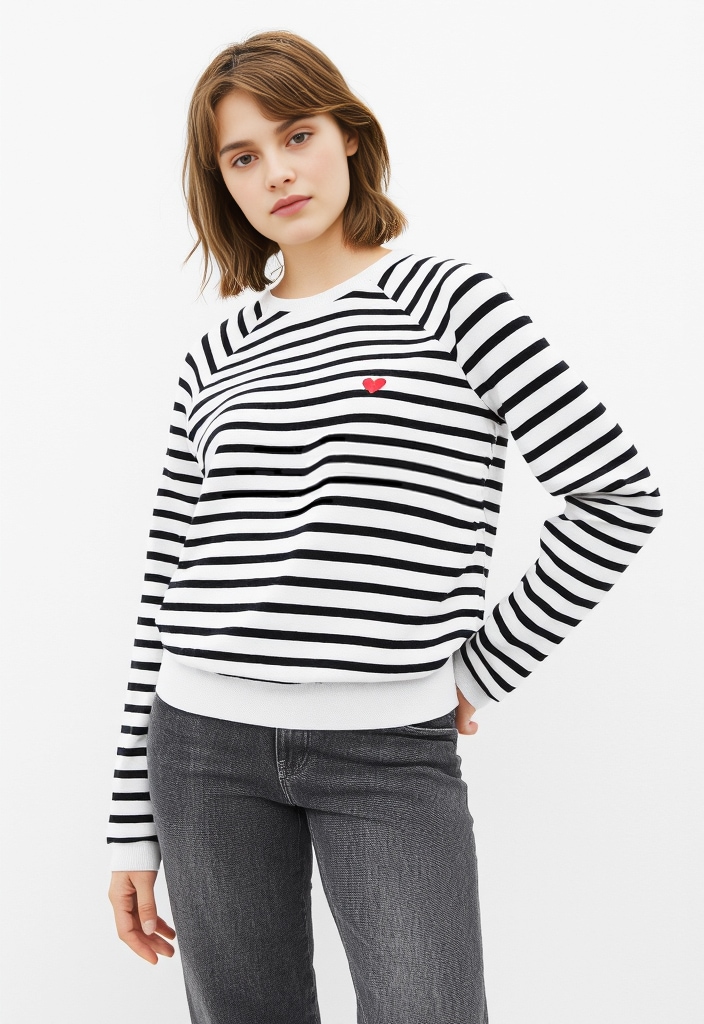 pieces Sweatshirt »PCGRETA LS EMB UB SWEAT FC«, Baumwollmischung, regular fit
