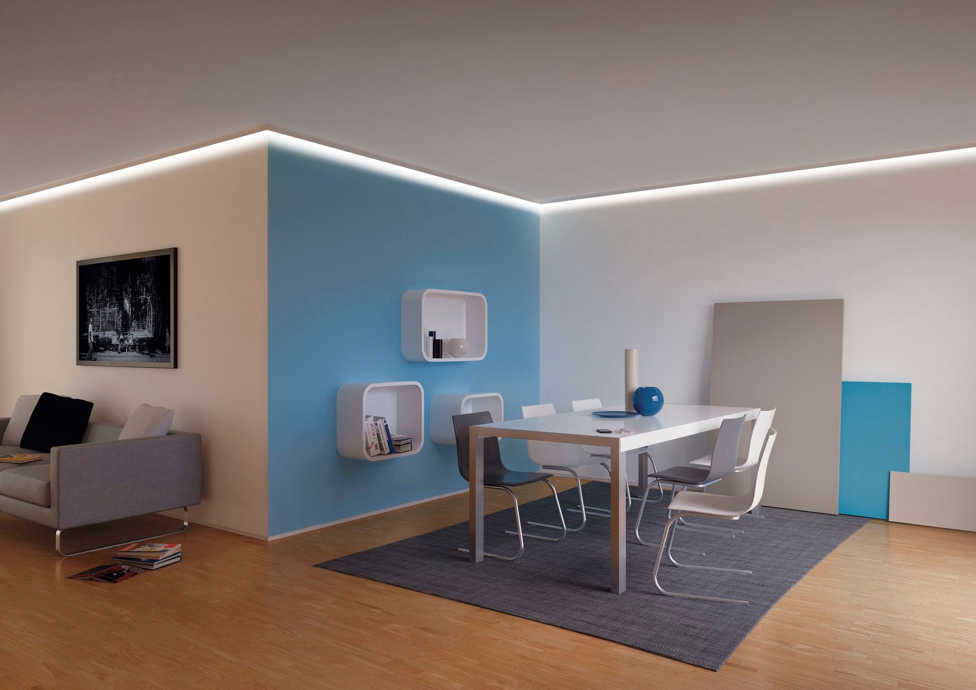 Paulmann LED-Streifen »Corner Profil 100 cm Grau, Kunststoff Grau, Kunststoff«