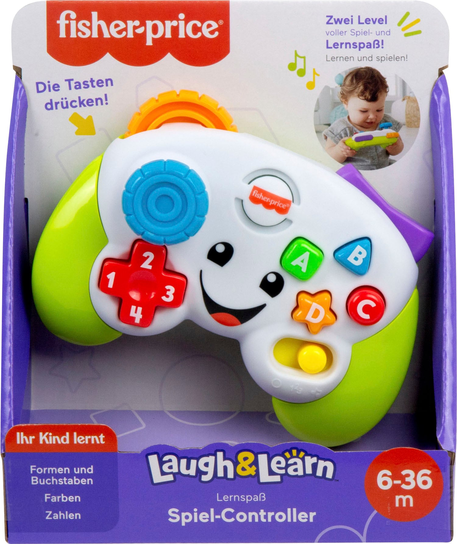 Fisher-Price® Lernspielzeug »Lernspaß Spiel-Controller«, mit Licht und Sound