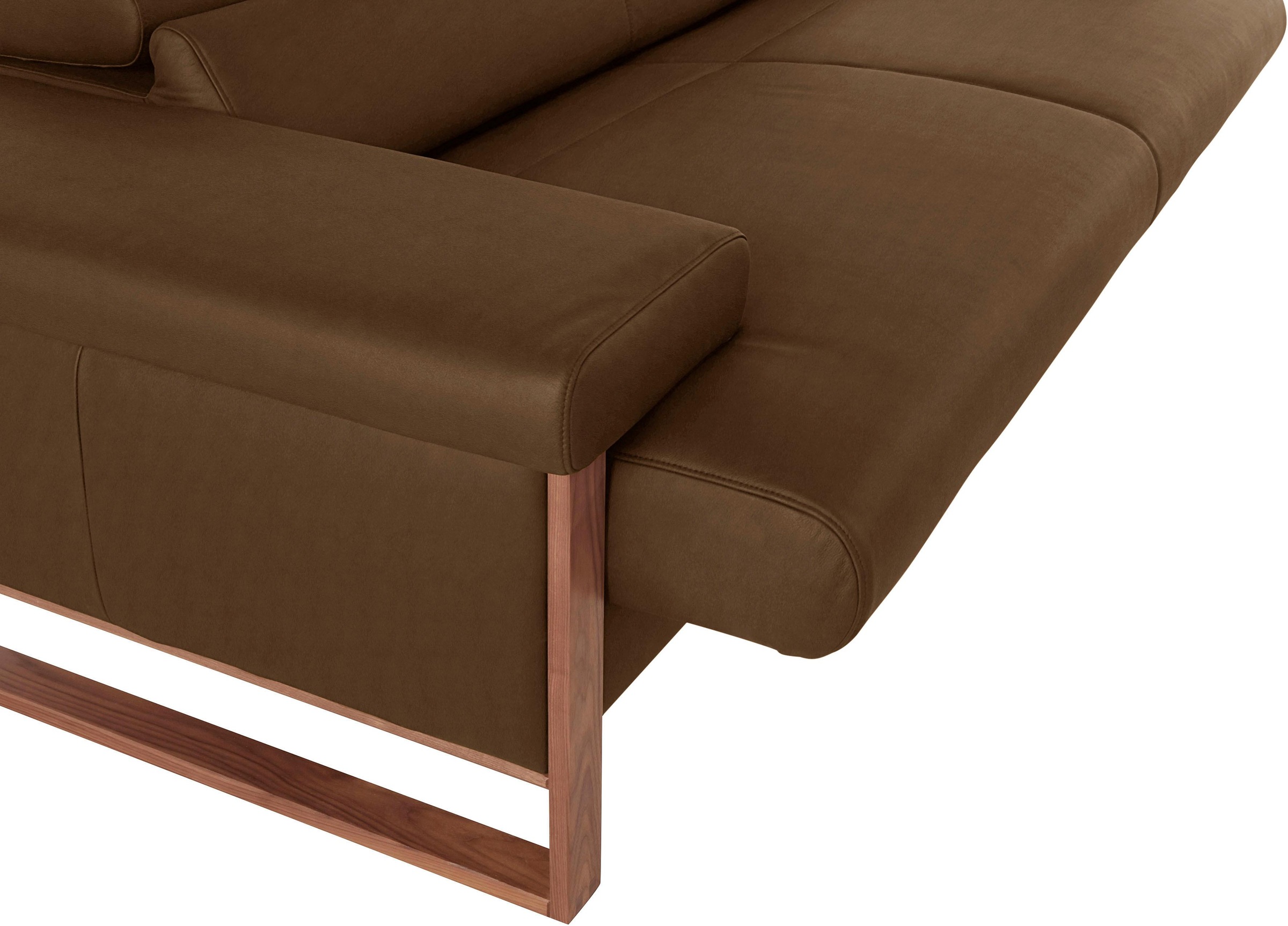 W.SCHILLIG 2-Sitzer »finn«, German Design Award 2016, Fußgestell Nussbaum natur, Breite 210 cm