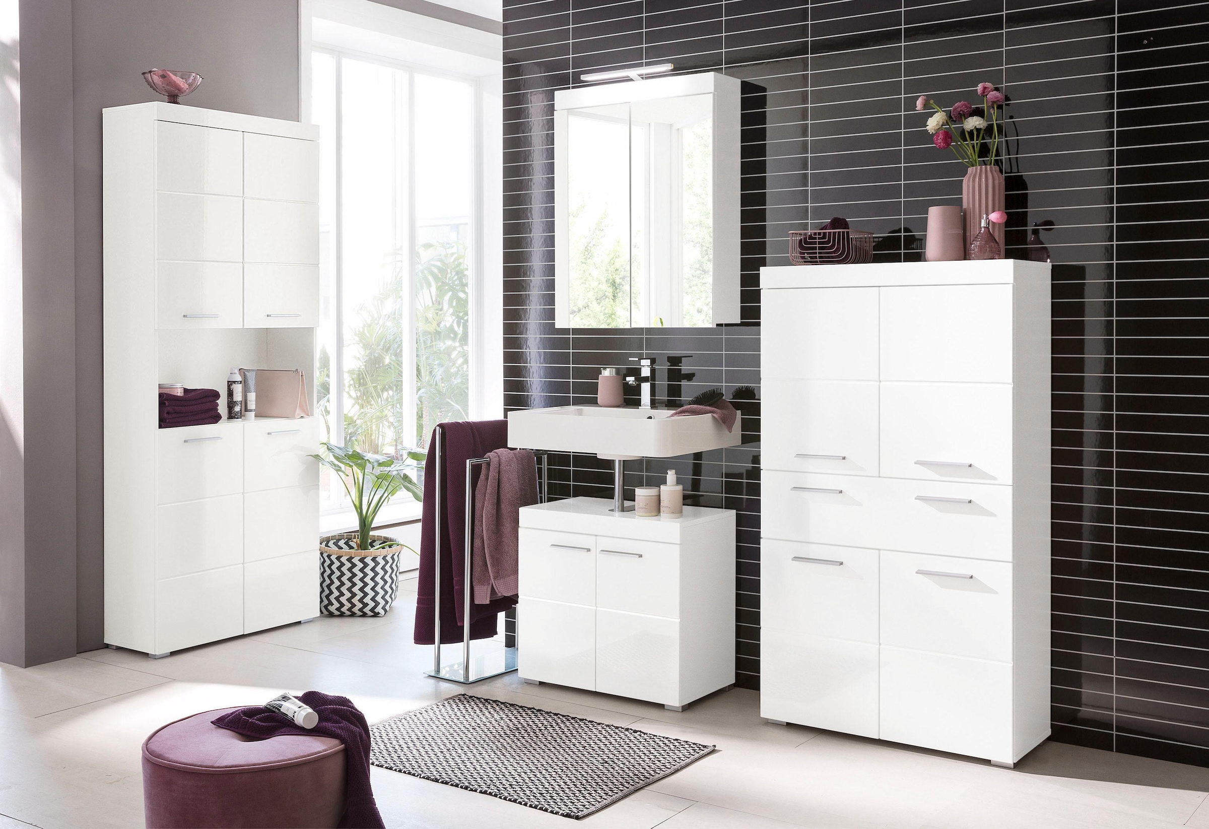 INOSIGN Waschbeckenunterschrank »Avena«, im Höhe 2 mit Türen Badezimmerschrank und 56 Aussparung Online-Shop bestellen cm