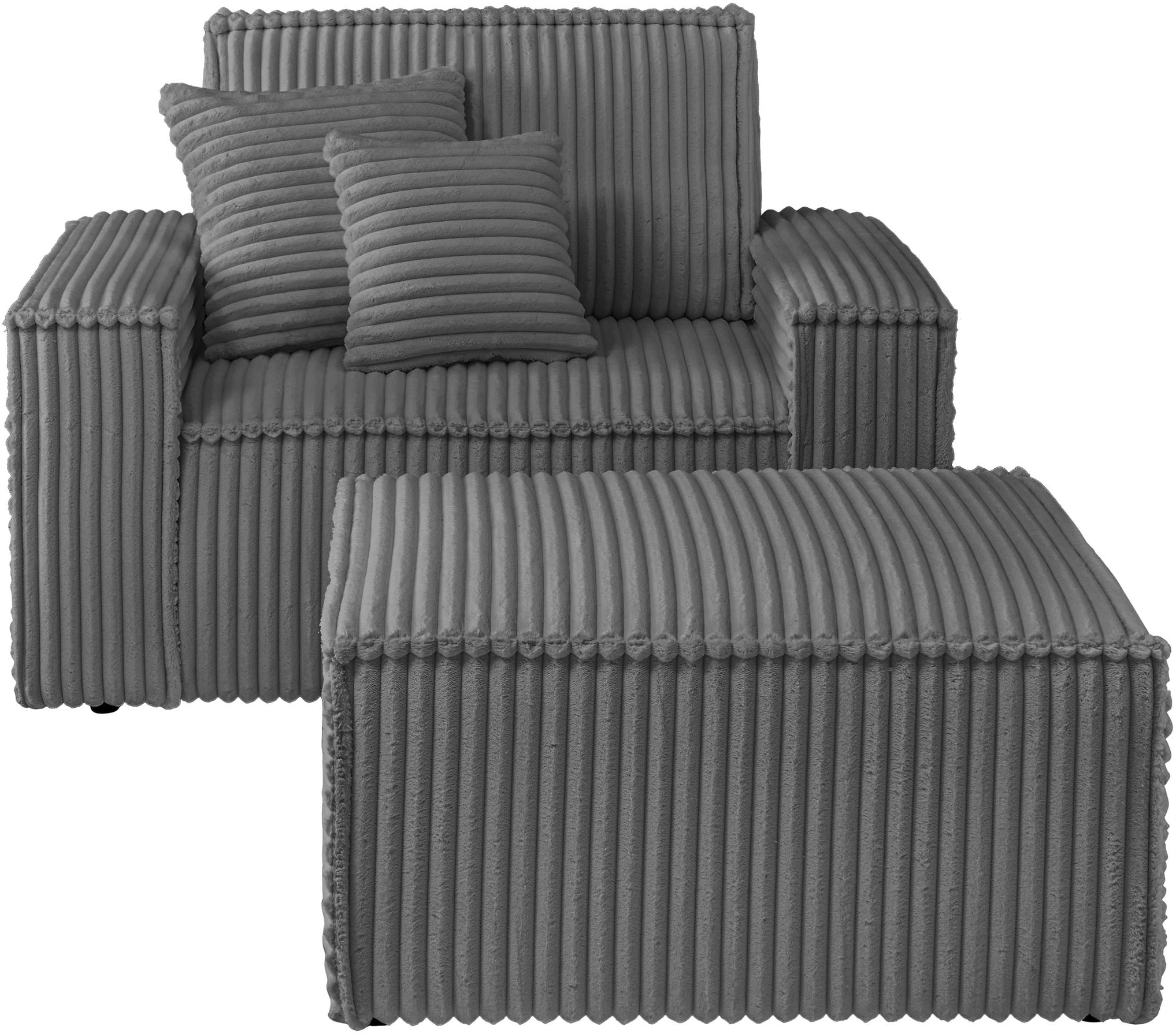 andas Loveseat »Finnley«, (2 St.), Loveseat und Hocker im Set, passend zur Polster-Serie Finnley