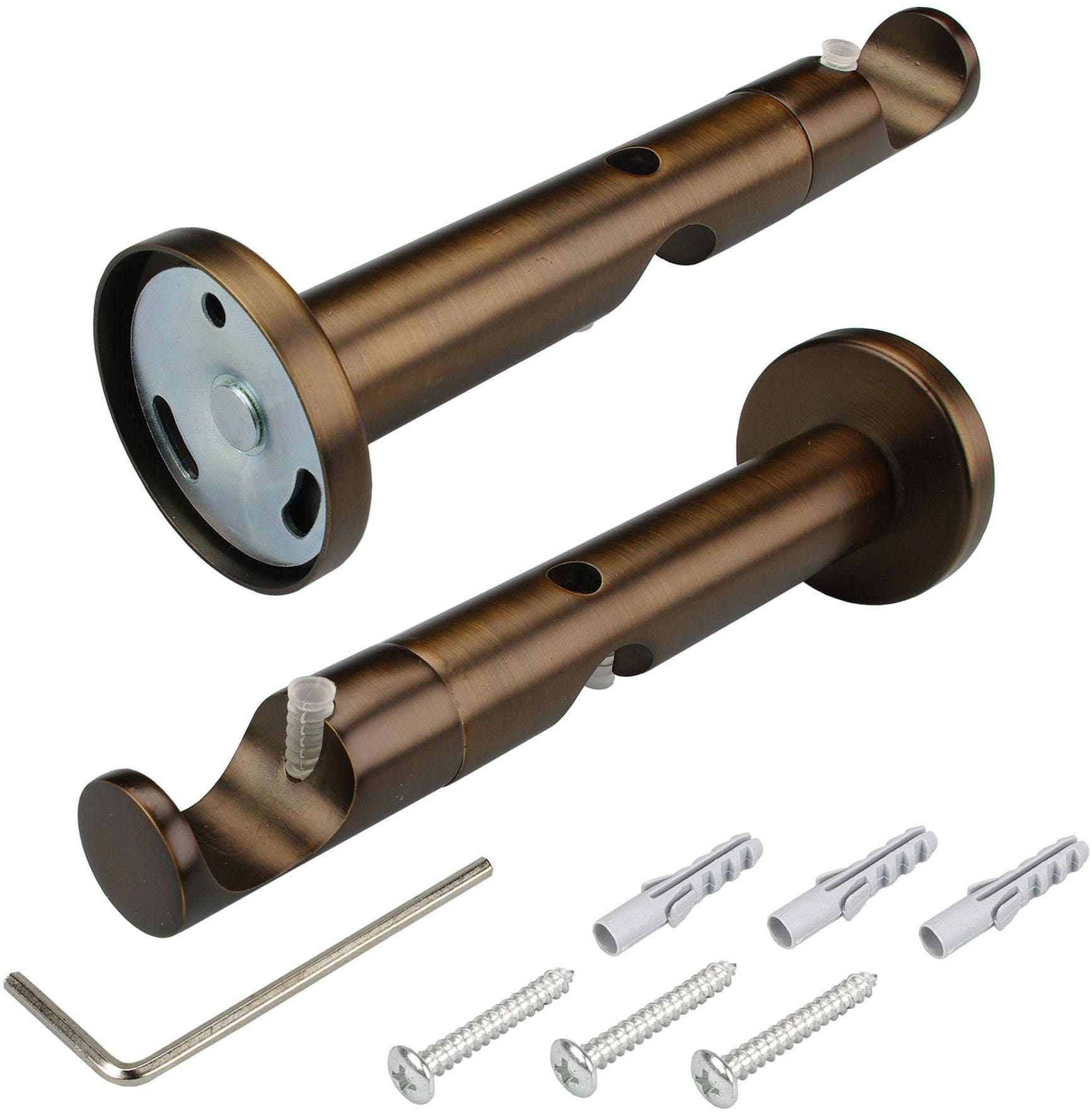 Liedeco Gardinenstange »CELKUGEL01SG2L«, 2 läufig-läufig, Fixmaß, 2-läufig im Fixmaß Ø 25/20 mm