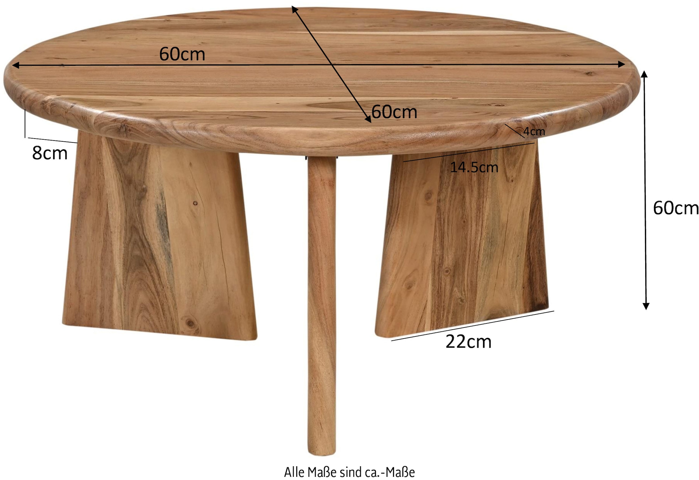 SIT Beistelltisch »ACACIA WAVE«, mit ausgeprägter Maserung