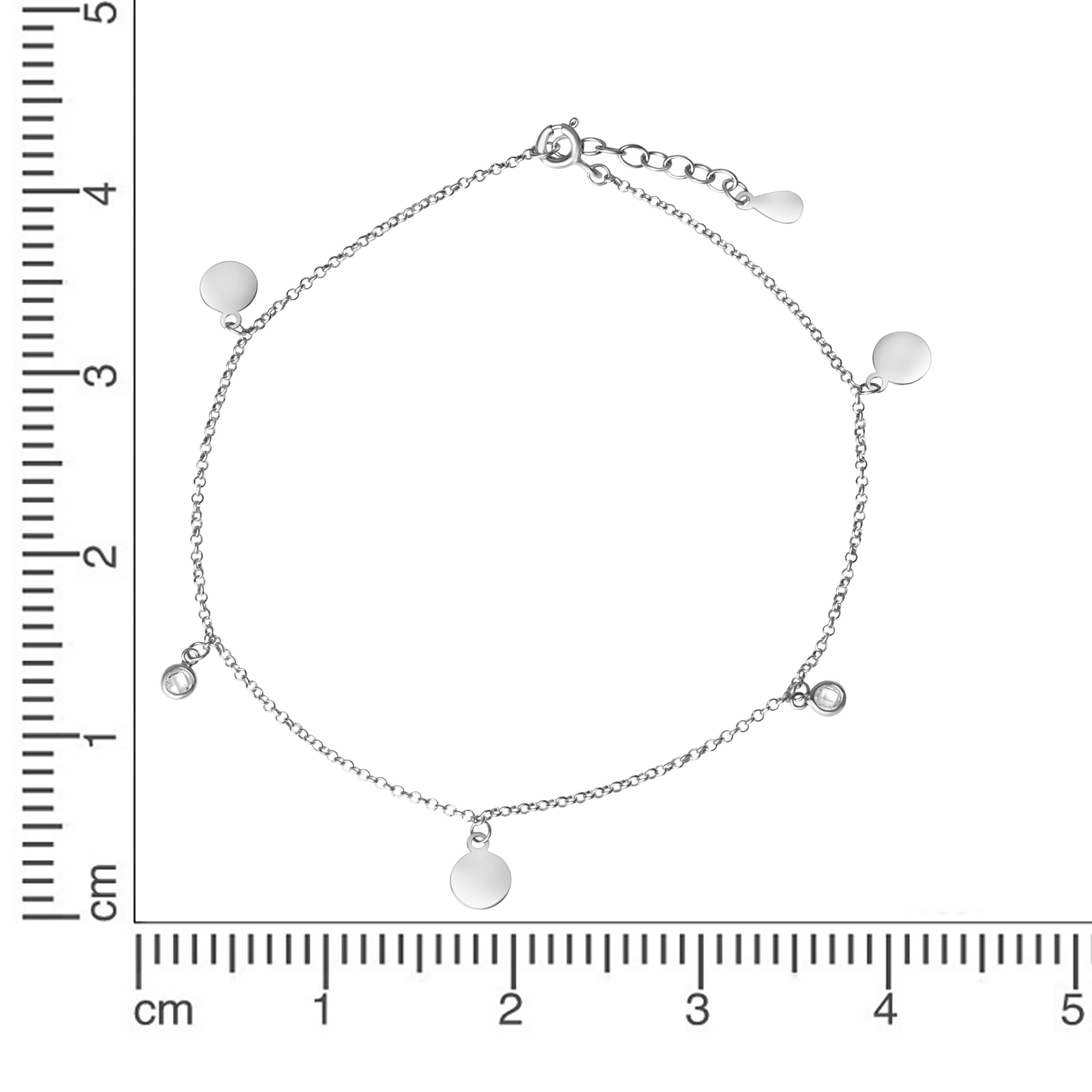 Vivance Fußkette »925-Sterling Silber rhodiniert Zirkonia«