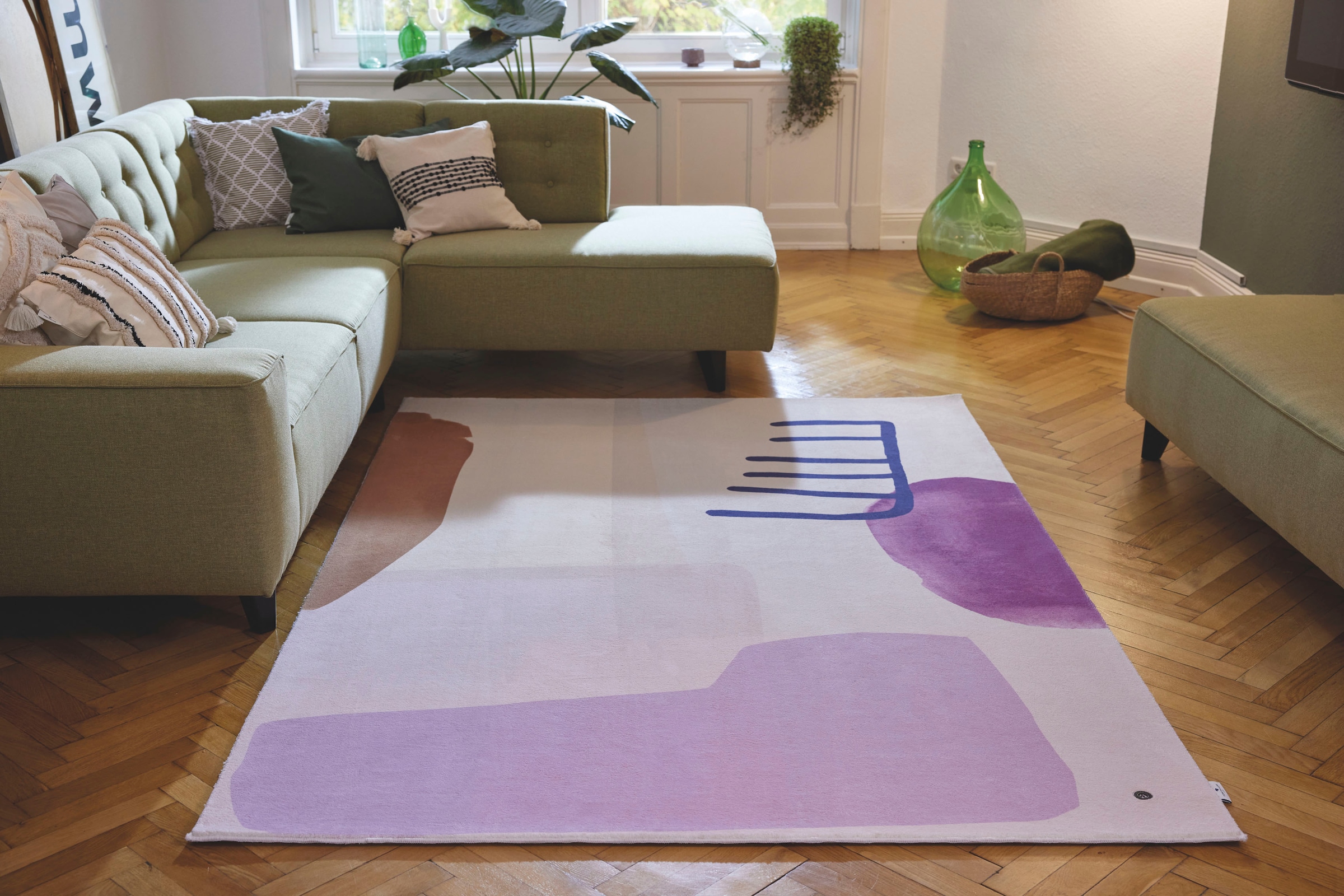 TOM TAILOR HOME Teppich »Shapes - TWO«, rechteckig, 5 mm Höhe, Kurzflor, bedruckt, modernes Design