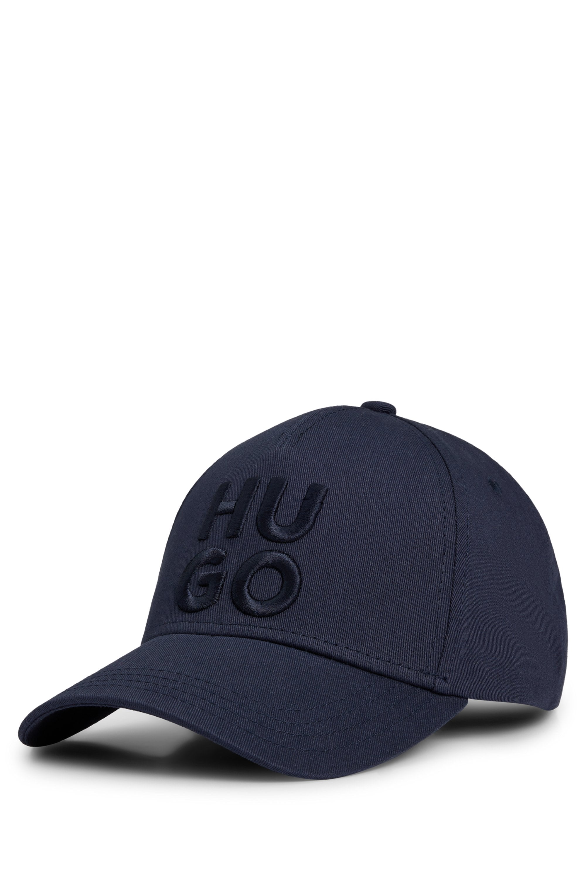 HUGO Fitted Cap »Jude-Stacked«, mit 3D Logostickerei, verstellbarer Verschluss