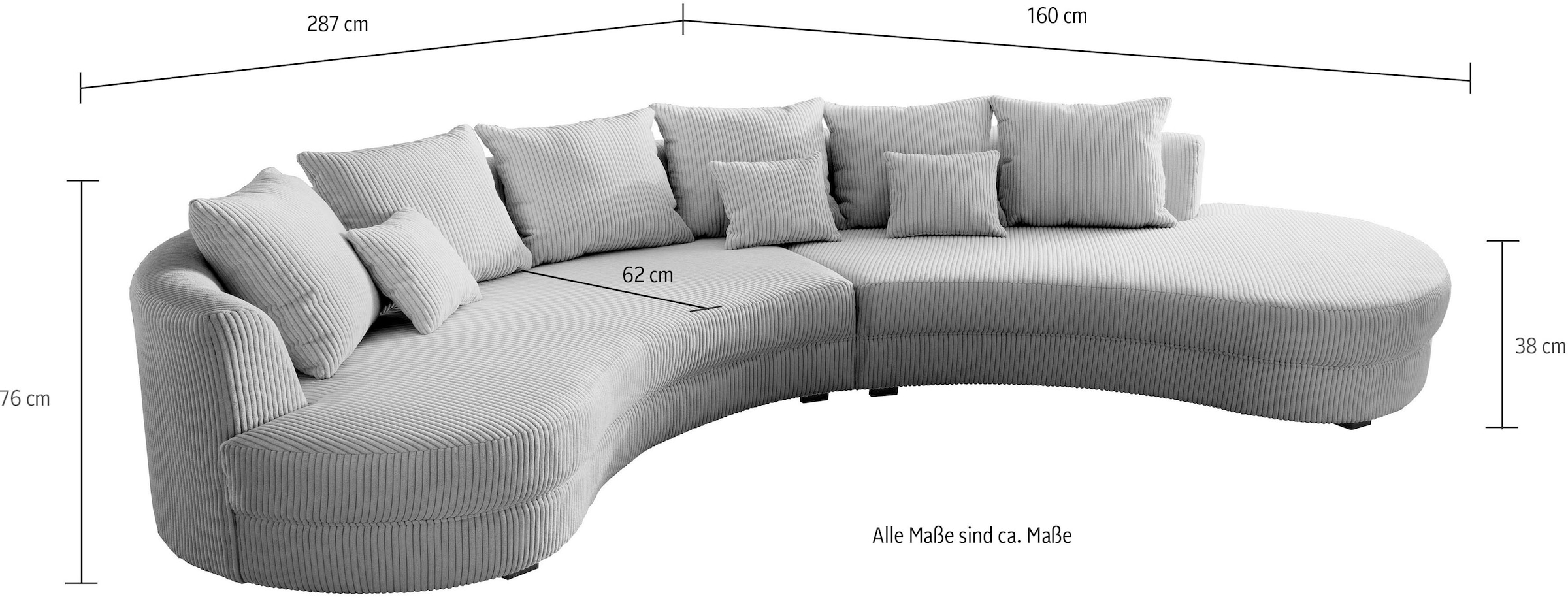 INOSIGN Ecksofa »Limoncello organische Formensprache, OTTOs Choice, L-Form«, ergonomische Form
