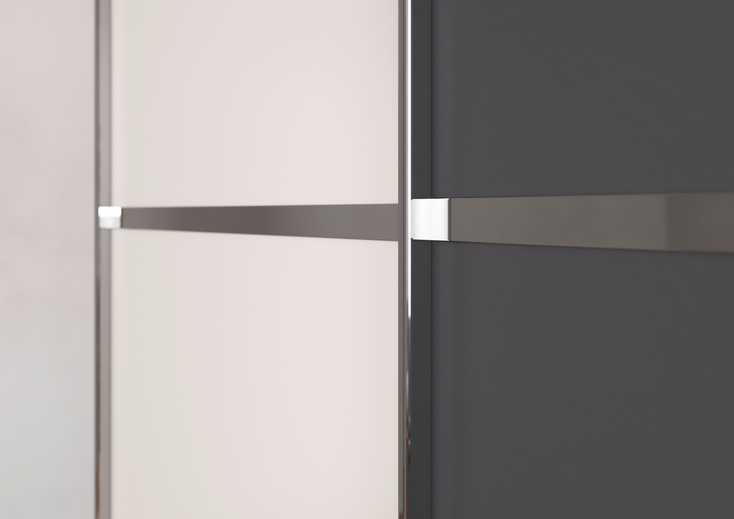 rauch Kleiderschrank »Schwebetürenschrank OTTO´s Choice Garderobe Schrank TOP ANGEBOT Avola«, (in 3 verschiedenen Ausstattungen BASIC/CLASSIC/PREMIUM), mit eleganten Zierleisten in Chrom, Schwarz oder Weiß MADE IN GERMANY