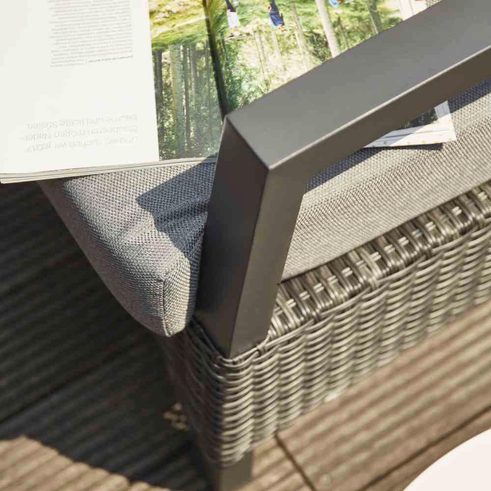 Siena Garden Gartenlounge-Set »Taranto Eckset«, Alu, matt-anthrazit, inkl. Kissen
