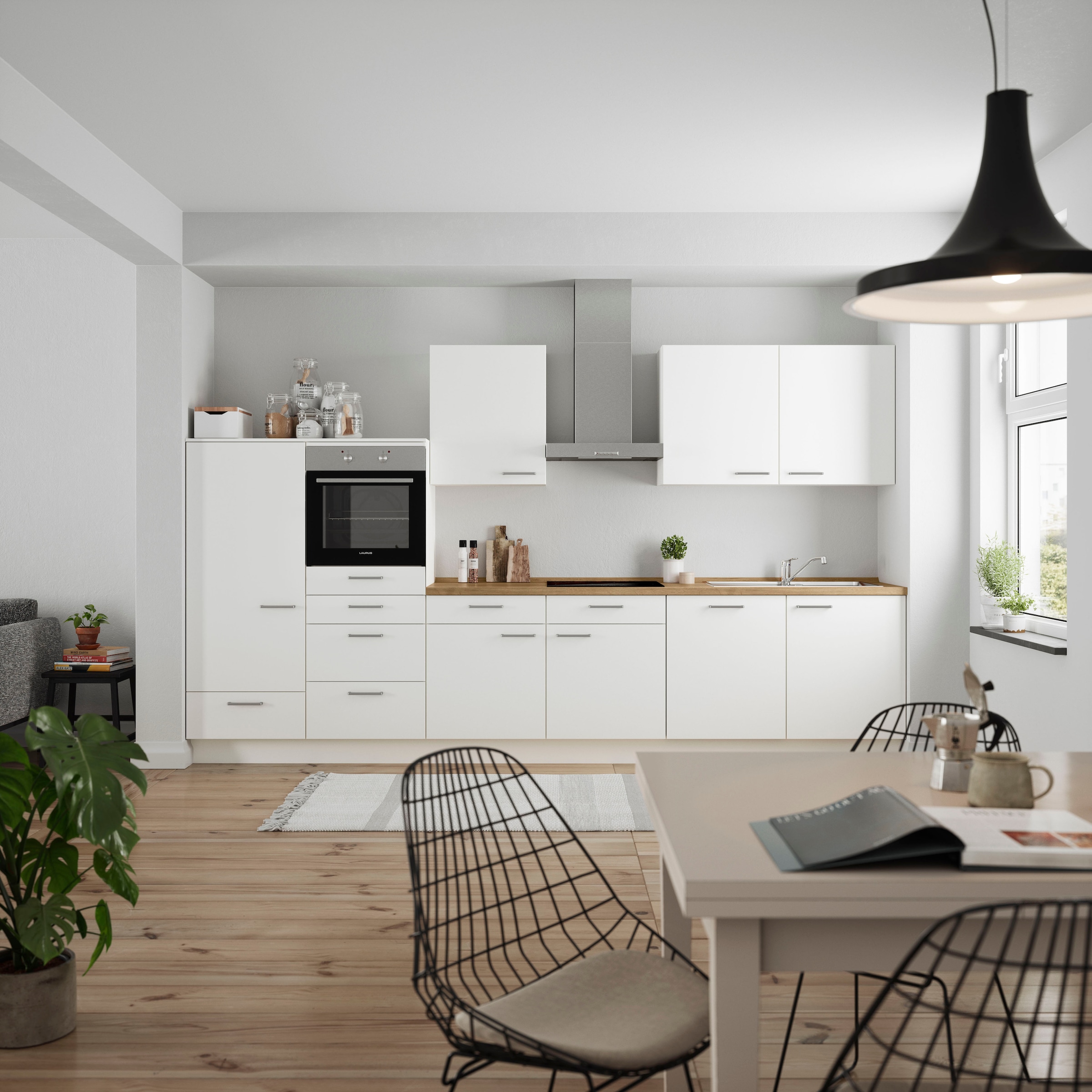 nobilia® Küchenzeile »"Touch I"«, vormontiert, Ausrichtung wählbar, Breite 360 cm, wahlw. mit E-Geräten