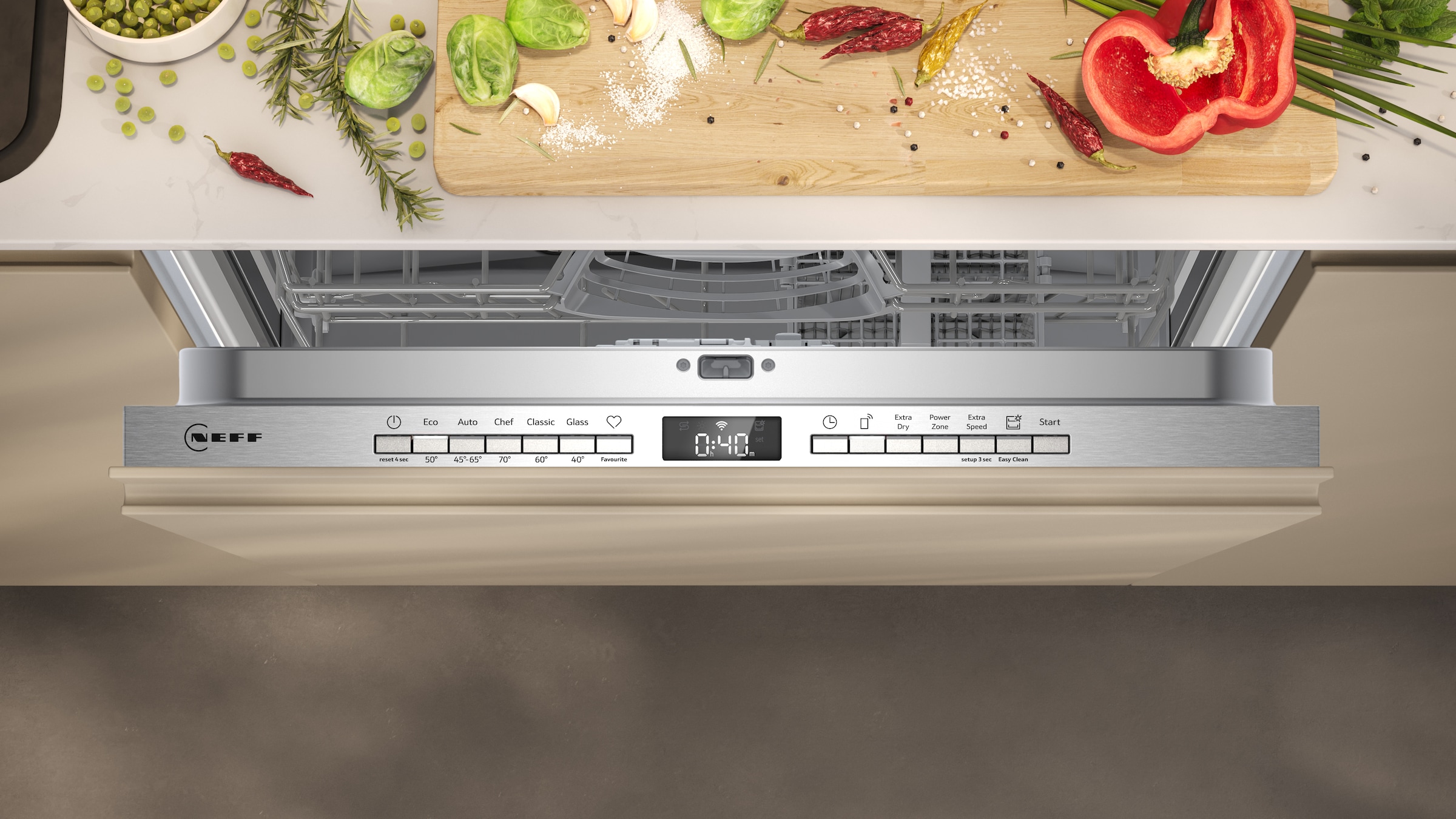 NEFF vollintegrierbarer Geschirrspüler »S155HTX04E«, 13 Maßgedecke, mit Rack Matic