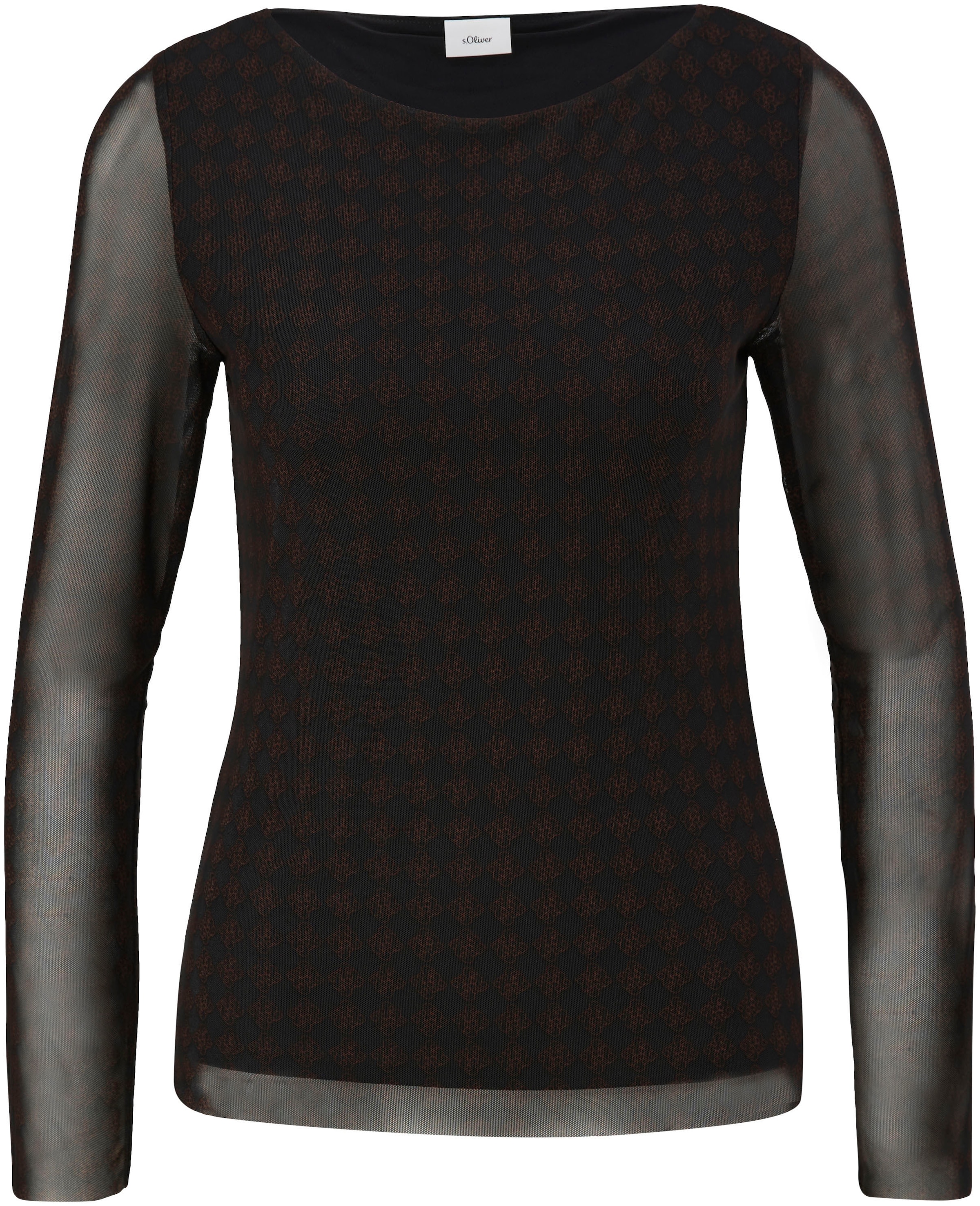 s.Oliver BLACK LABEL Longsleeve, mit Allover-Druck
