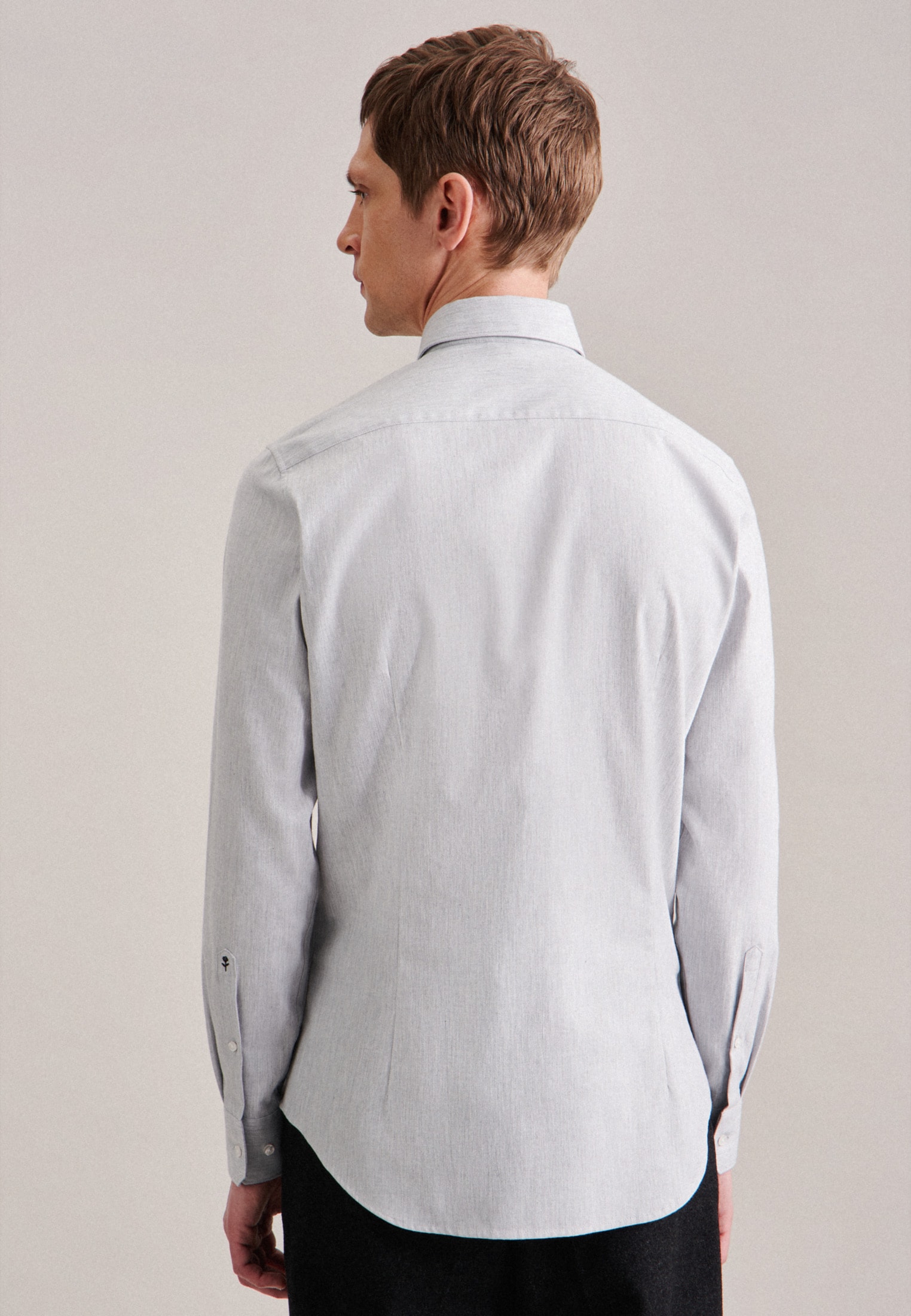 seidensticker Flanellhemd »Slim«, Slim Extra langer Arm Kentkragen Uni