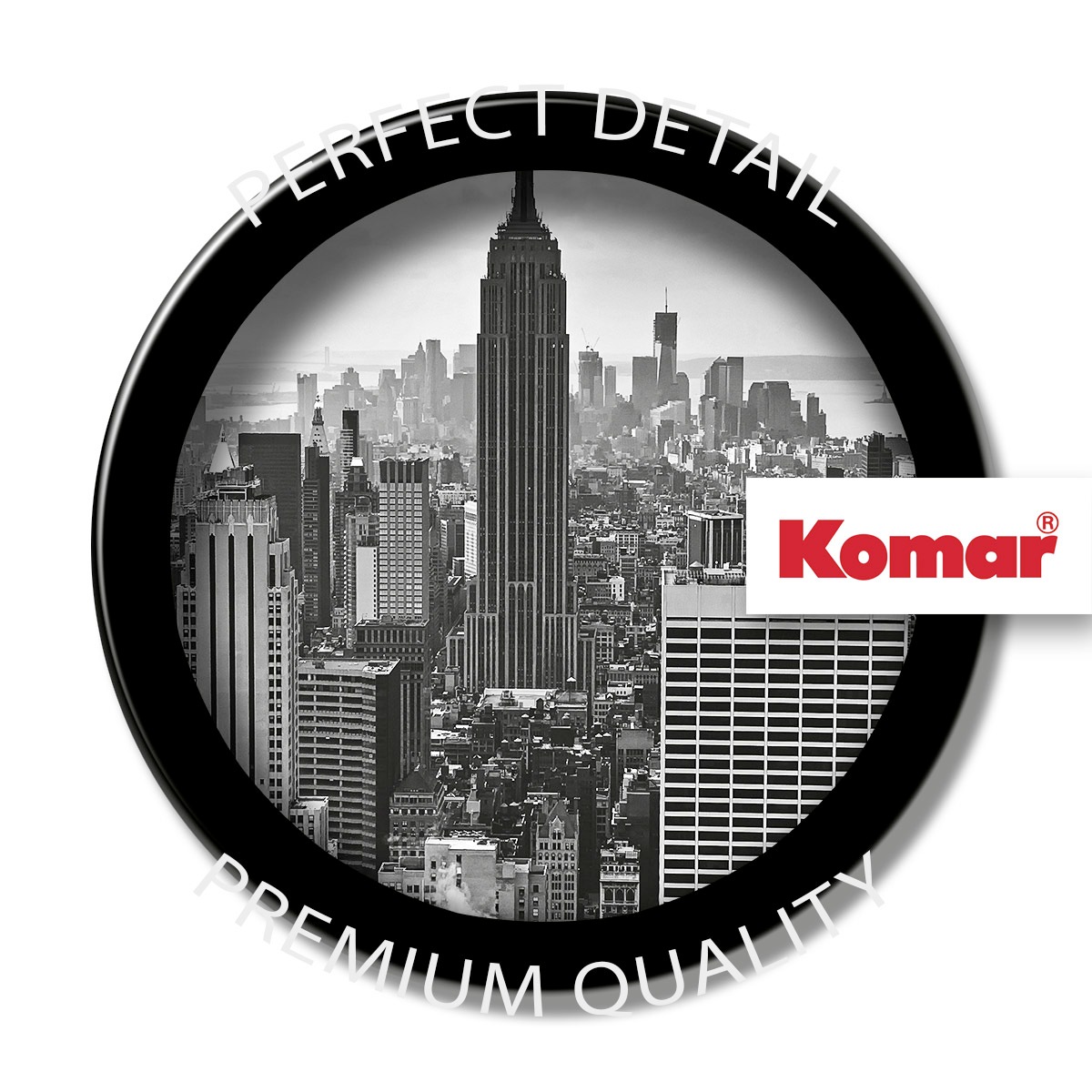 Komar Fototapete »NYC Black And White - Größe 368 x 254 cm«, bedruckt, Wohnzimmer, Schlafzimmer
