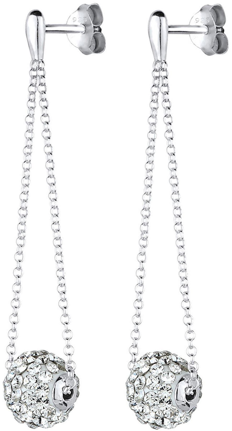 Elli Paar Ohrhänger »Schmuck Geschenk Silber 925 Ohrringe« mit Glasstein