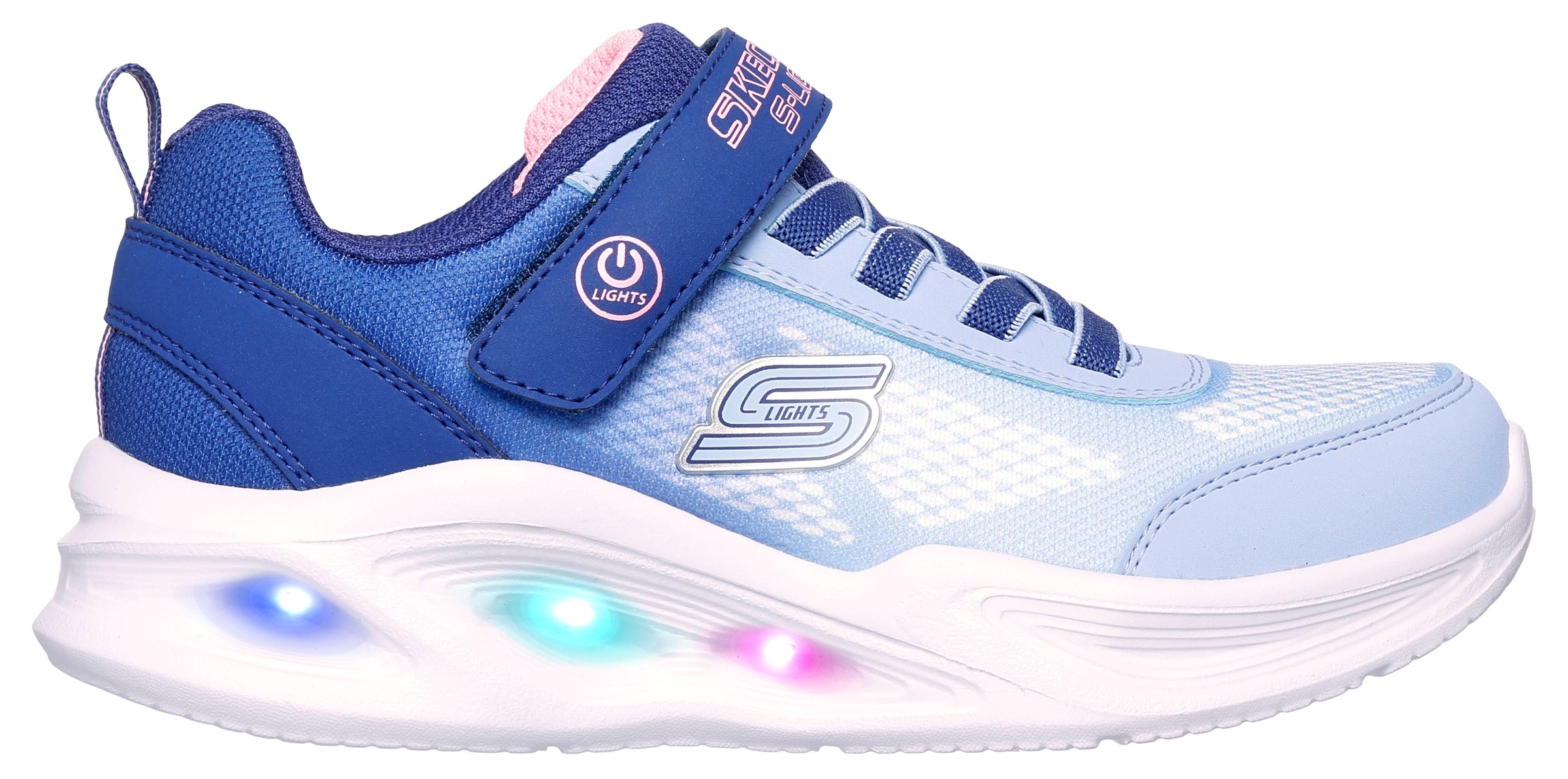 Skechers Sneaker »SKECHERS SOLA GLOW«, Blinkschuh, LED Schuh, Klettschuh mit blinkender Sohle